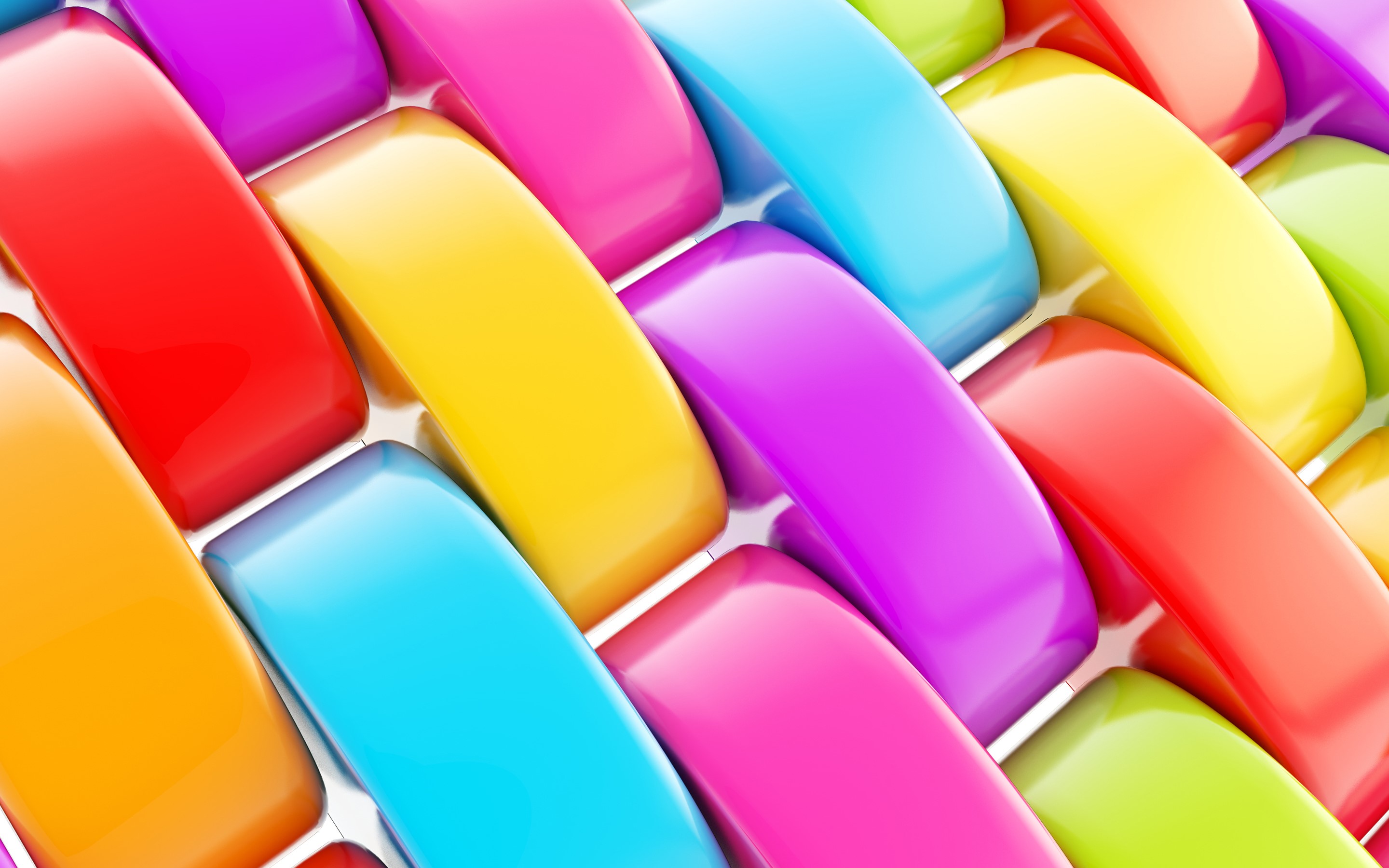 Abstract geometric pattern of colorful woven shapes HD Wallpaper