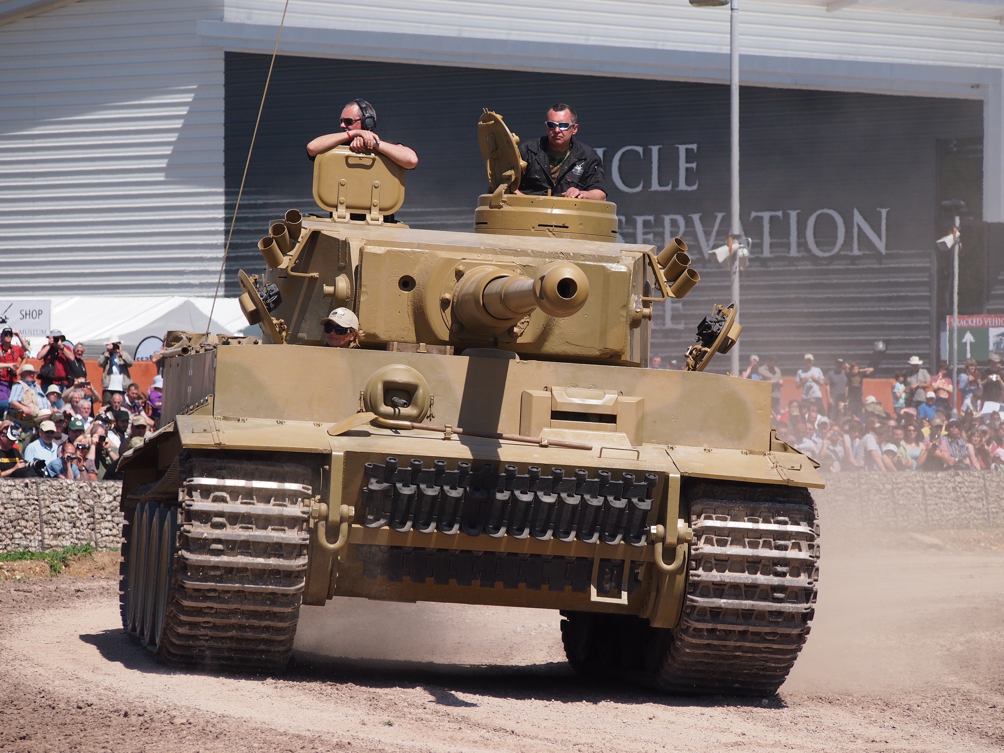 Tiger Tank with Crew and Spectators HD Wallpaper