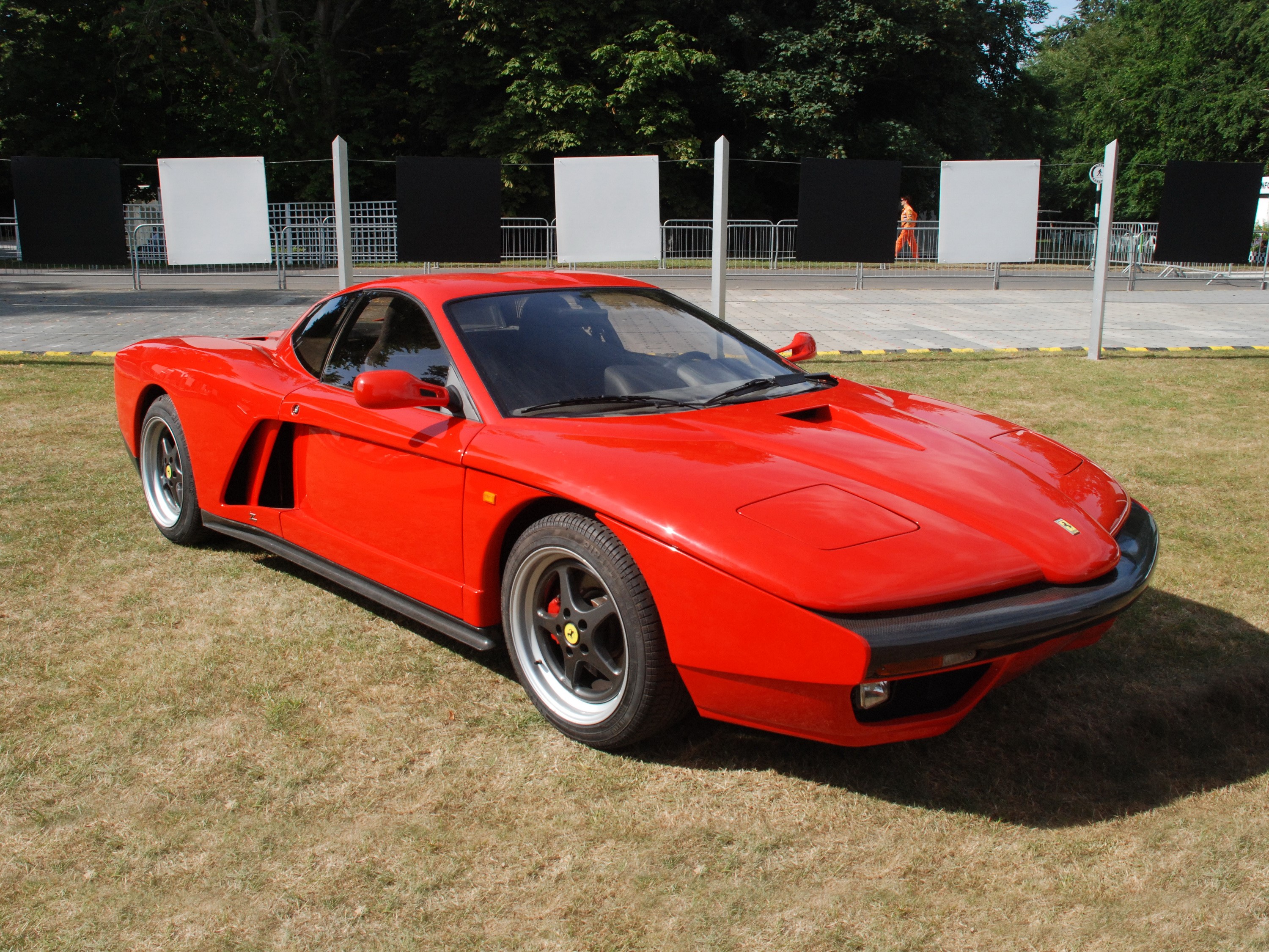 Red 1993 Ferrari FZ93 Zagato sports car HD Wallpaper