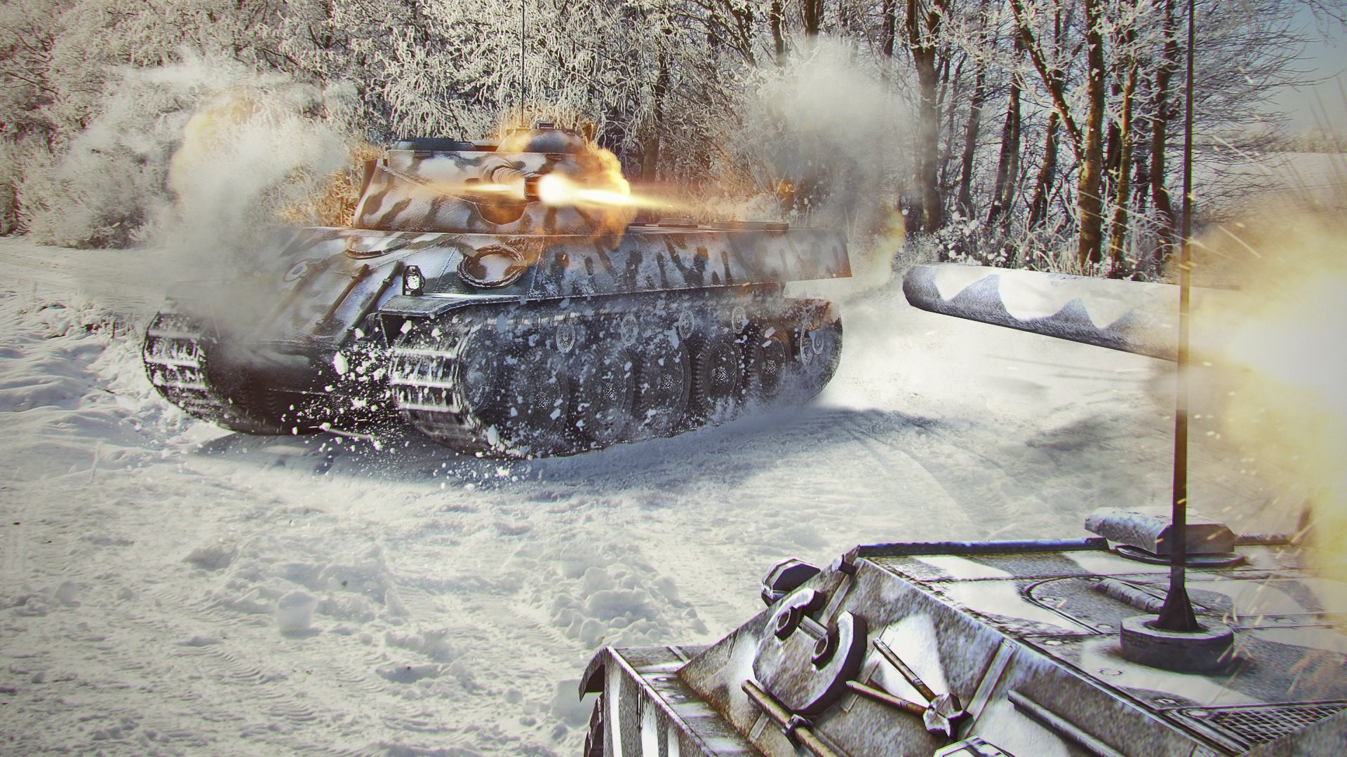 Lorraine 40t tanks firing in World of Tanks HD Wallpaper