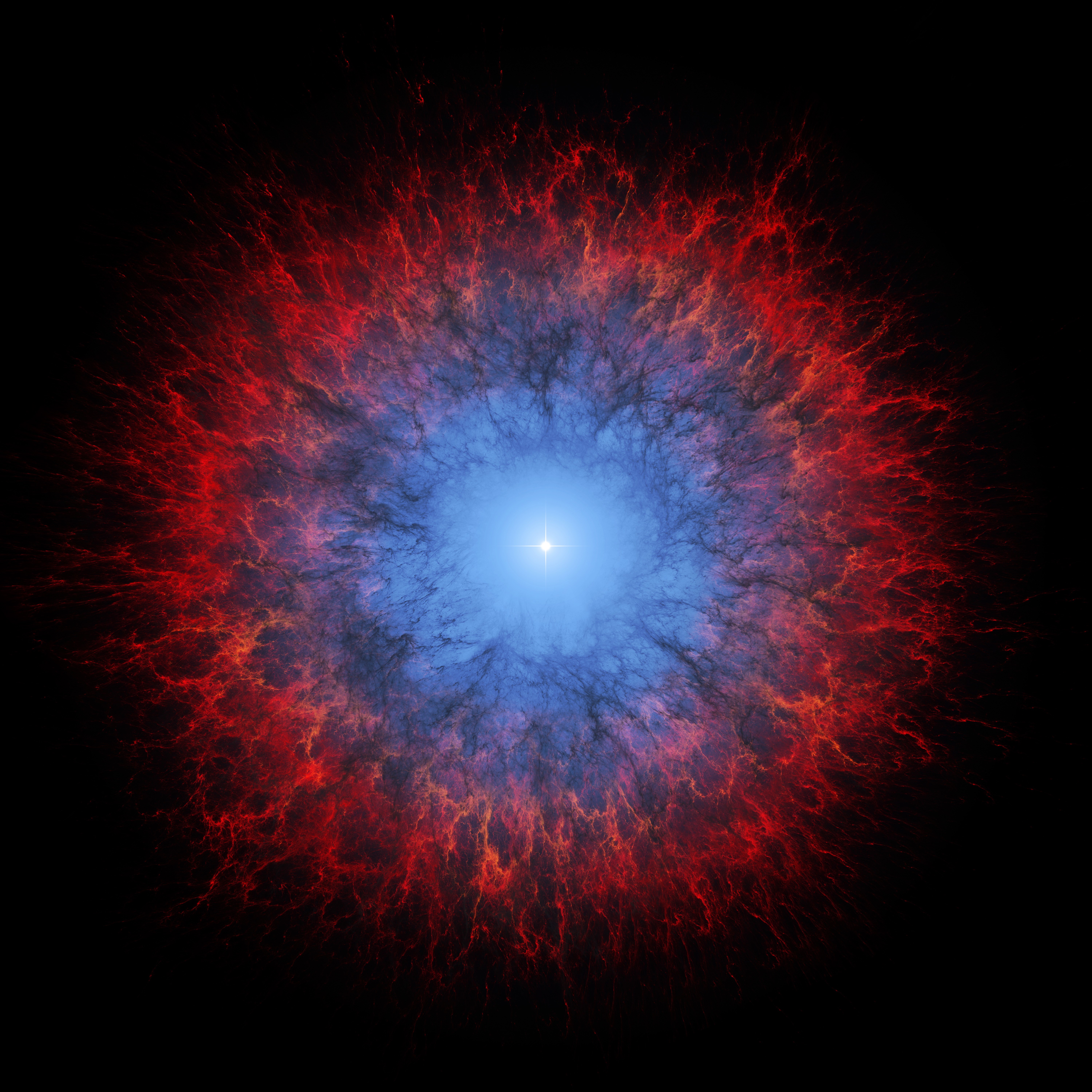 Nebula in space with a bright star HD Wallpaper