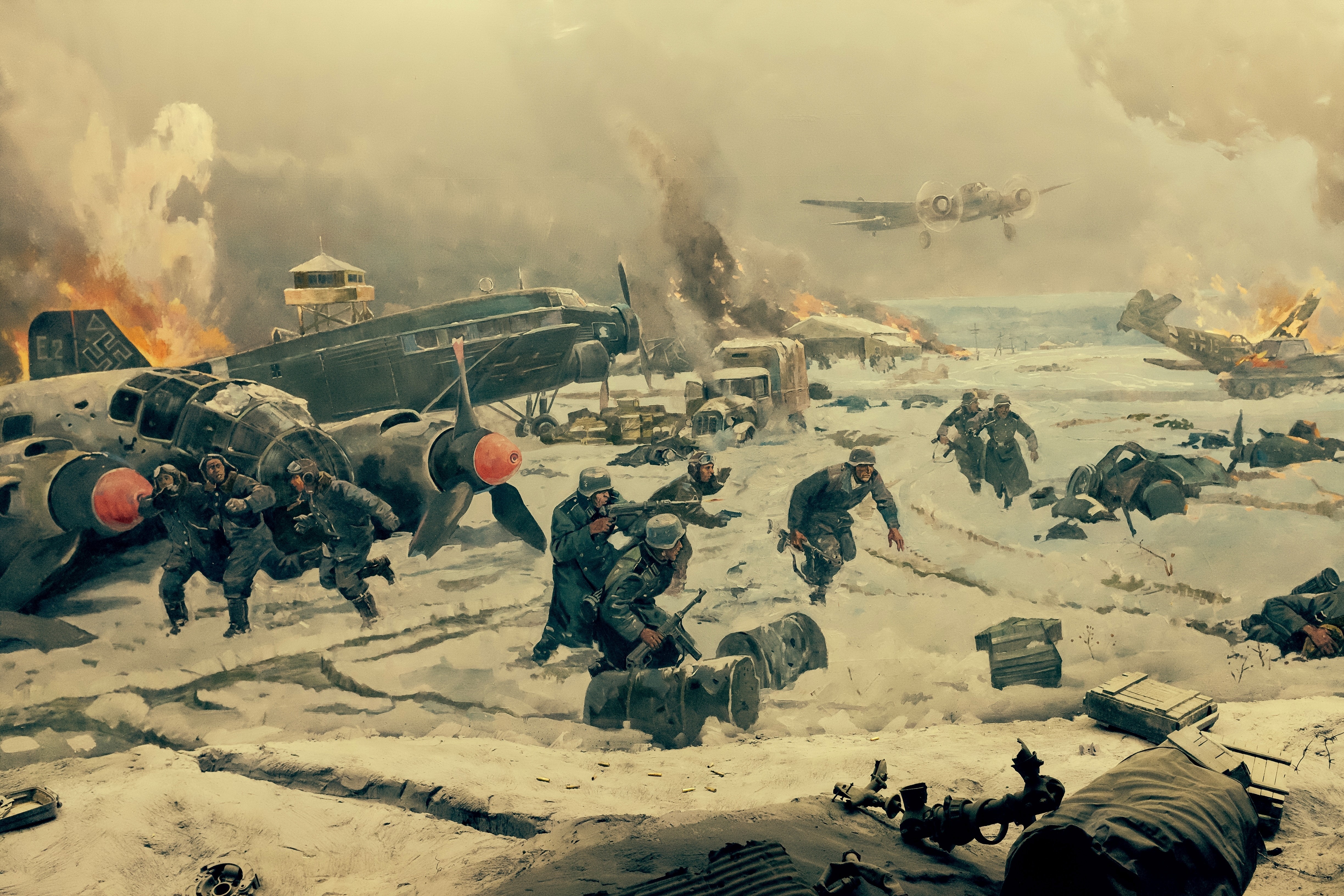 4K War Pictorial Art HD Wallpaper
