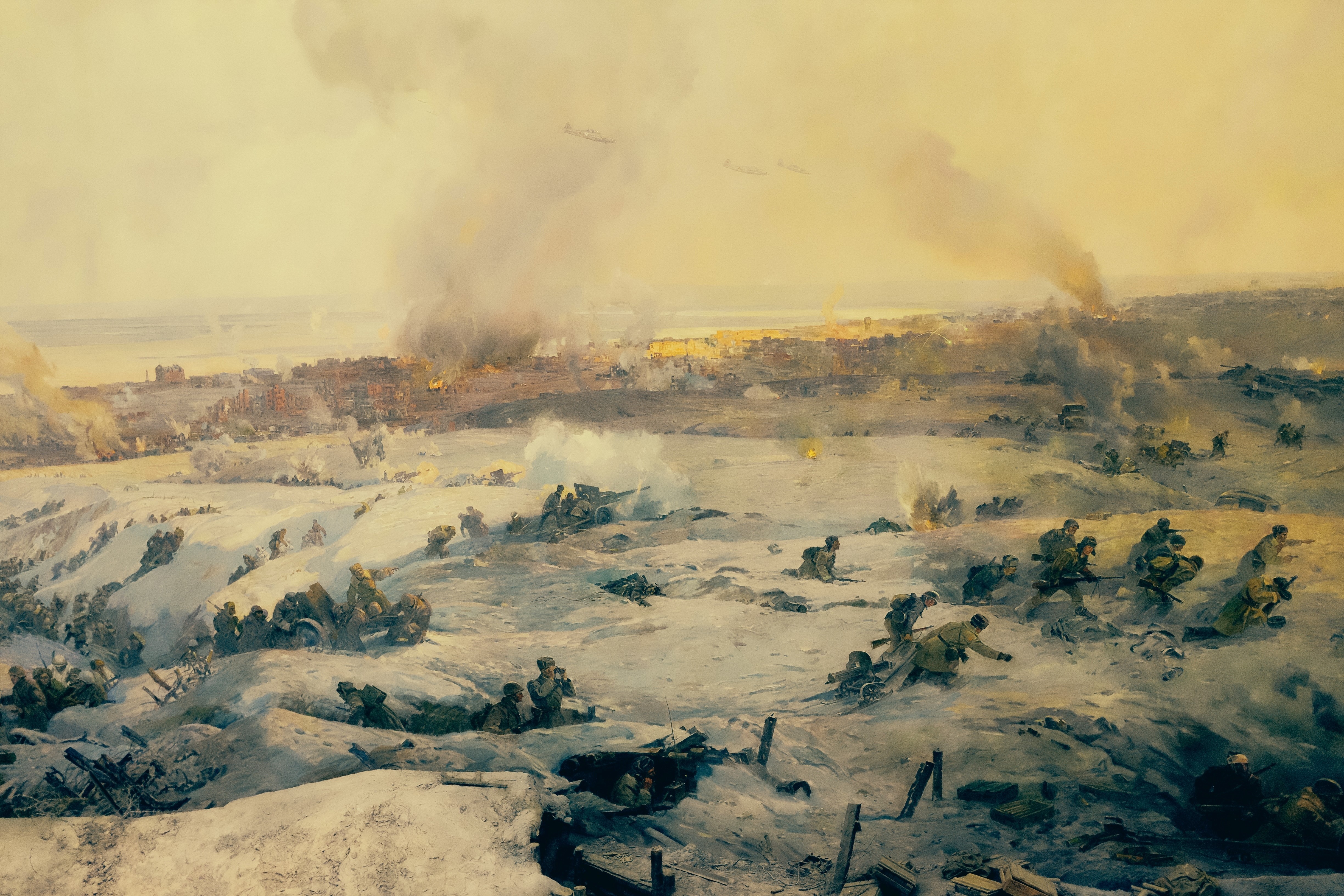 4K Battle of Stalingrad War Painting HD Wallpaper
