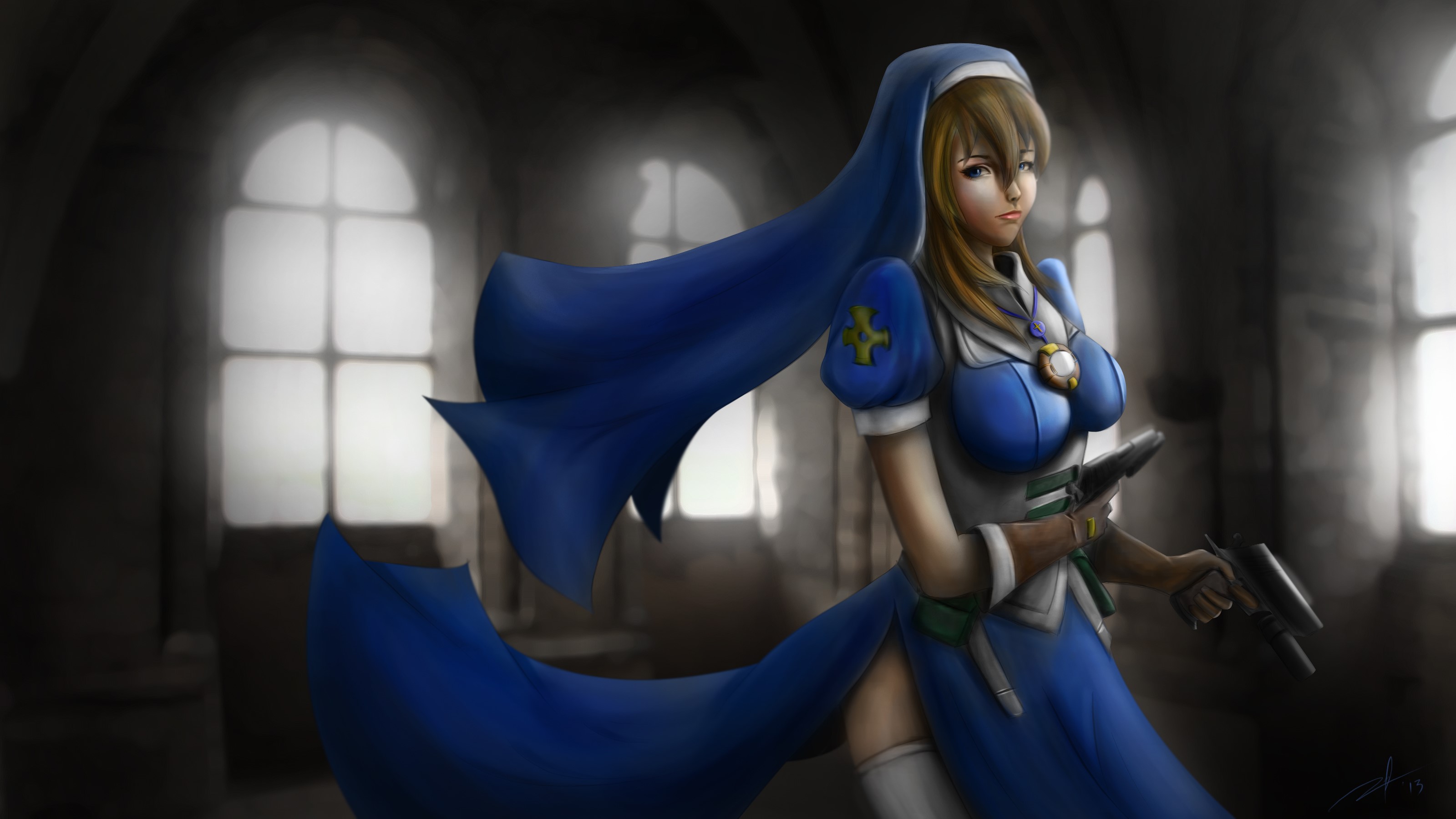 Rosetta Christopher from Chrono Crusade with Pistols HD Wallpaper