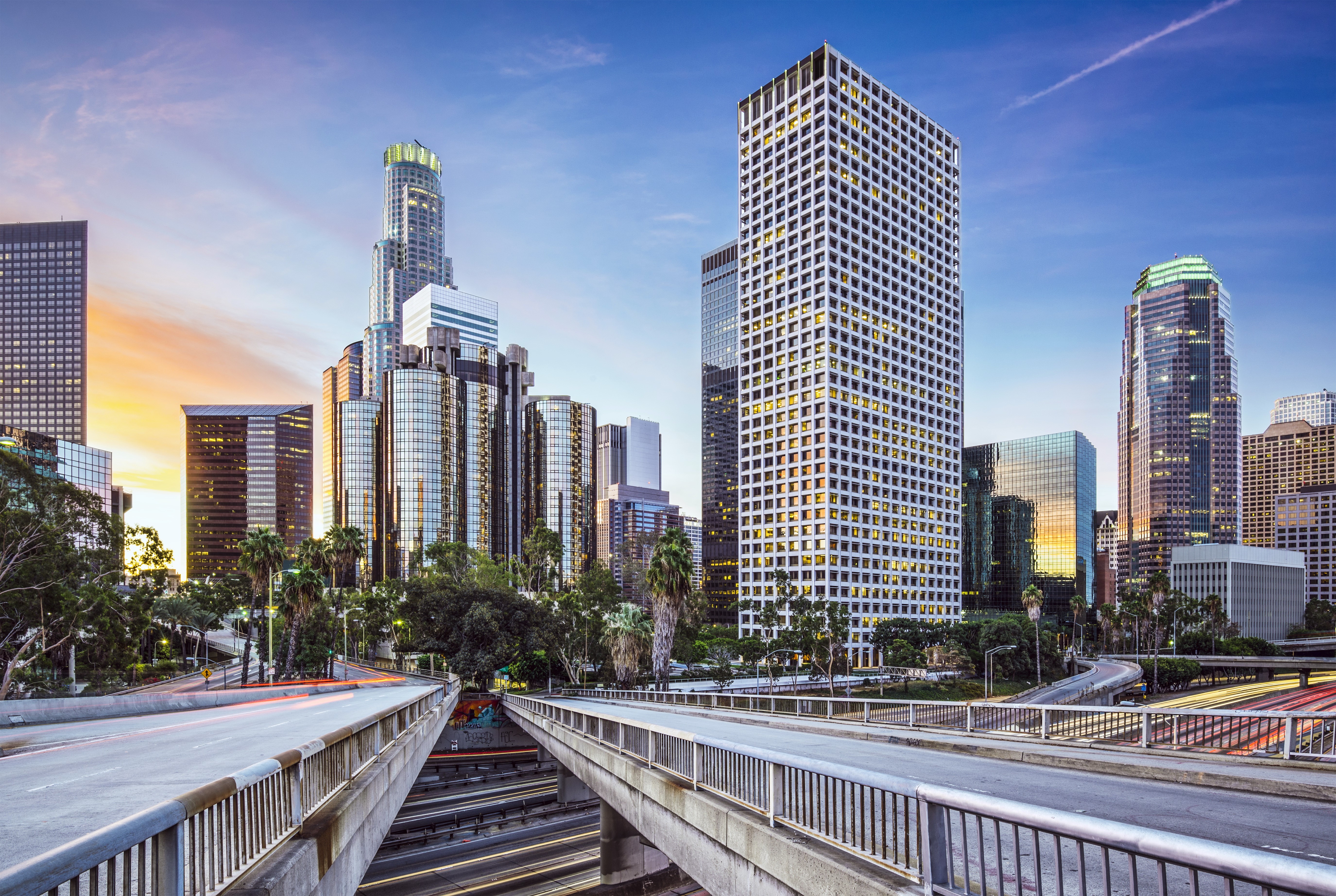 Skyscrapers of Los Angeles, California HD Wallpaper