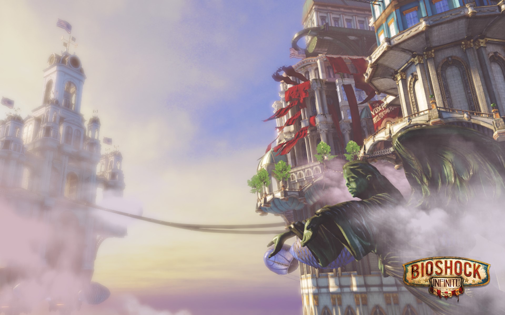 BioShock Infinite city in the sky HD Wallpaper
