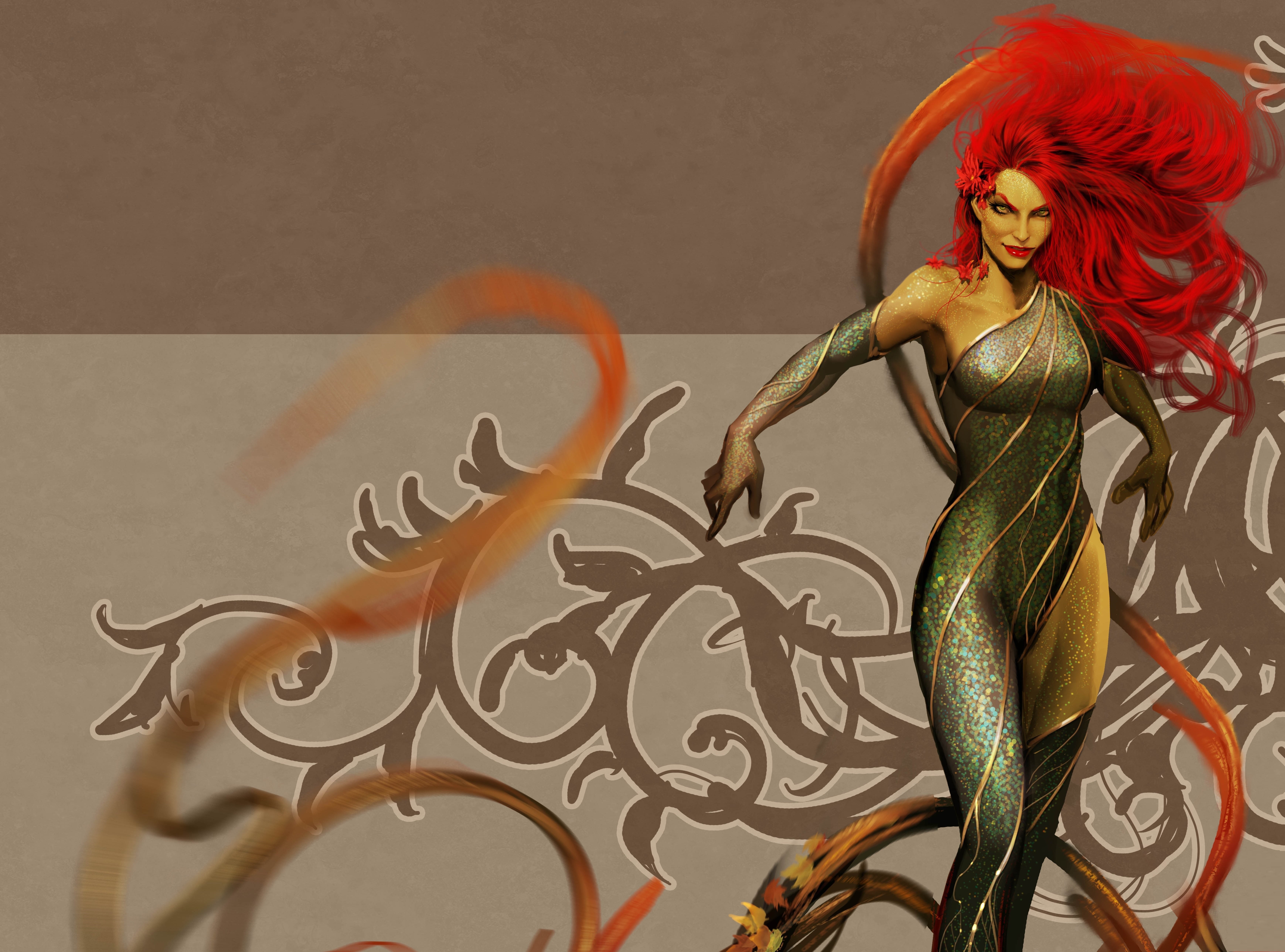 Poison Ivy from Heroes comics HD Wallpaper