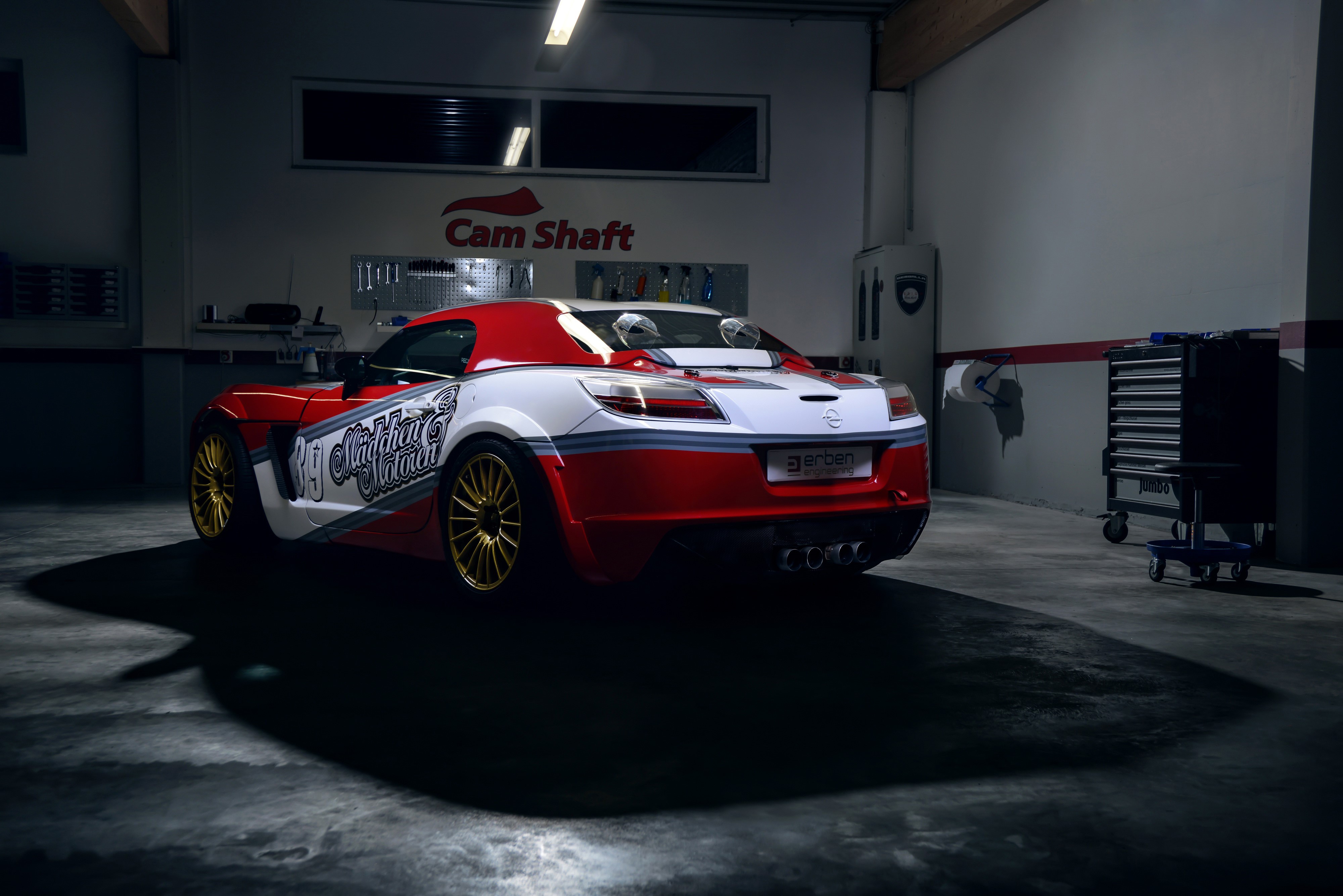 4K Opel GT (Maedchen and Motoren) Tuning Back View HD Wallpaper