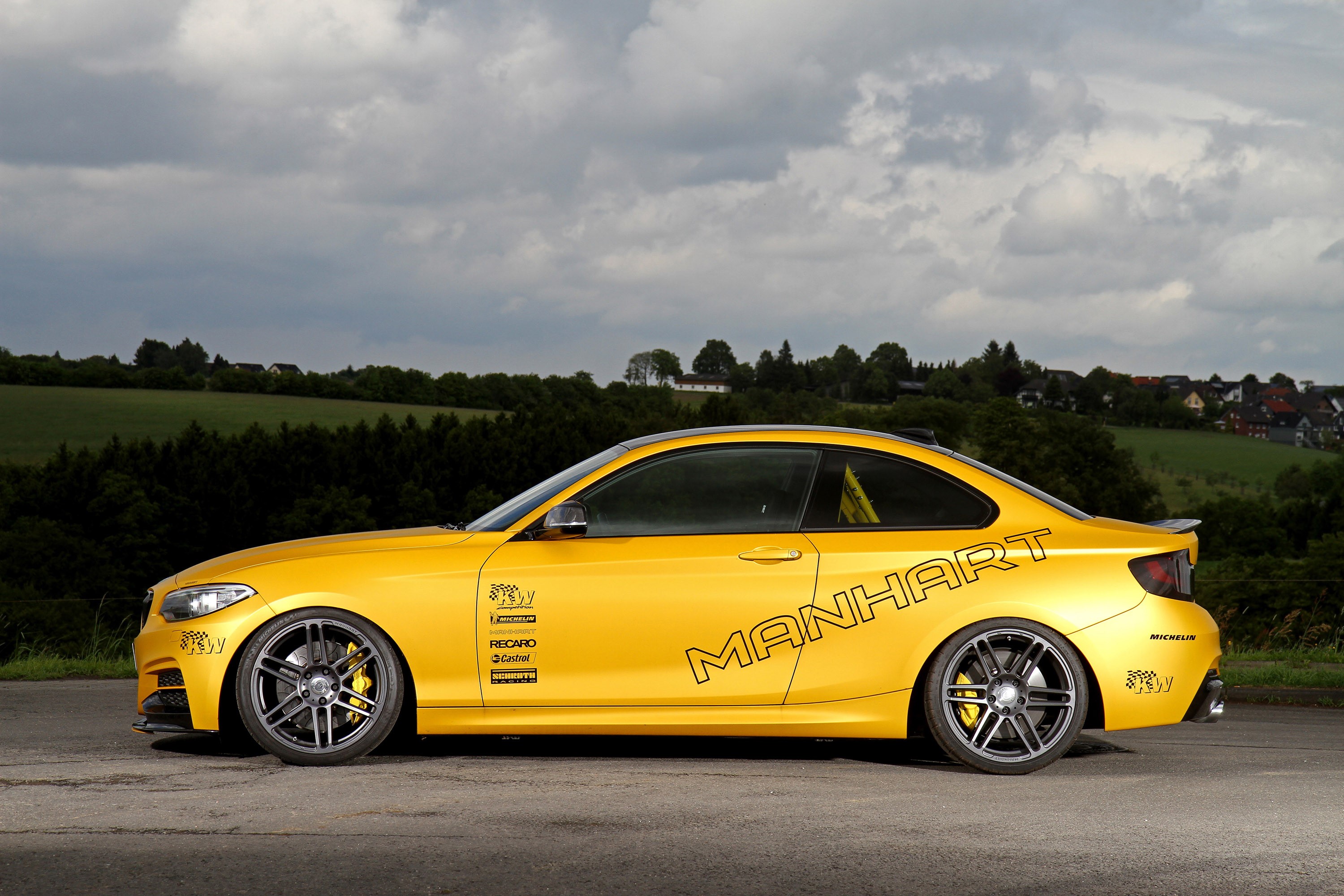 Yellow Manhart MH2 Clubsport BMW M235i HD Wallpaper