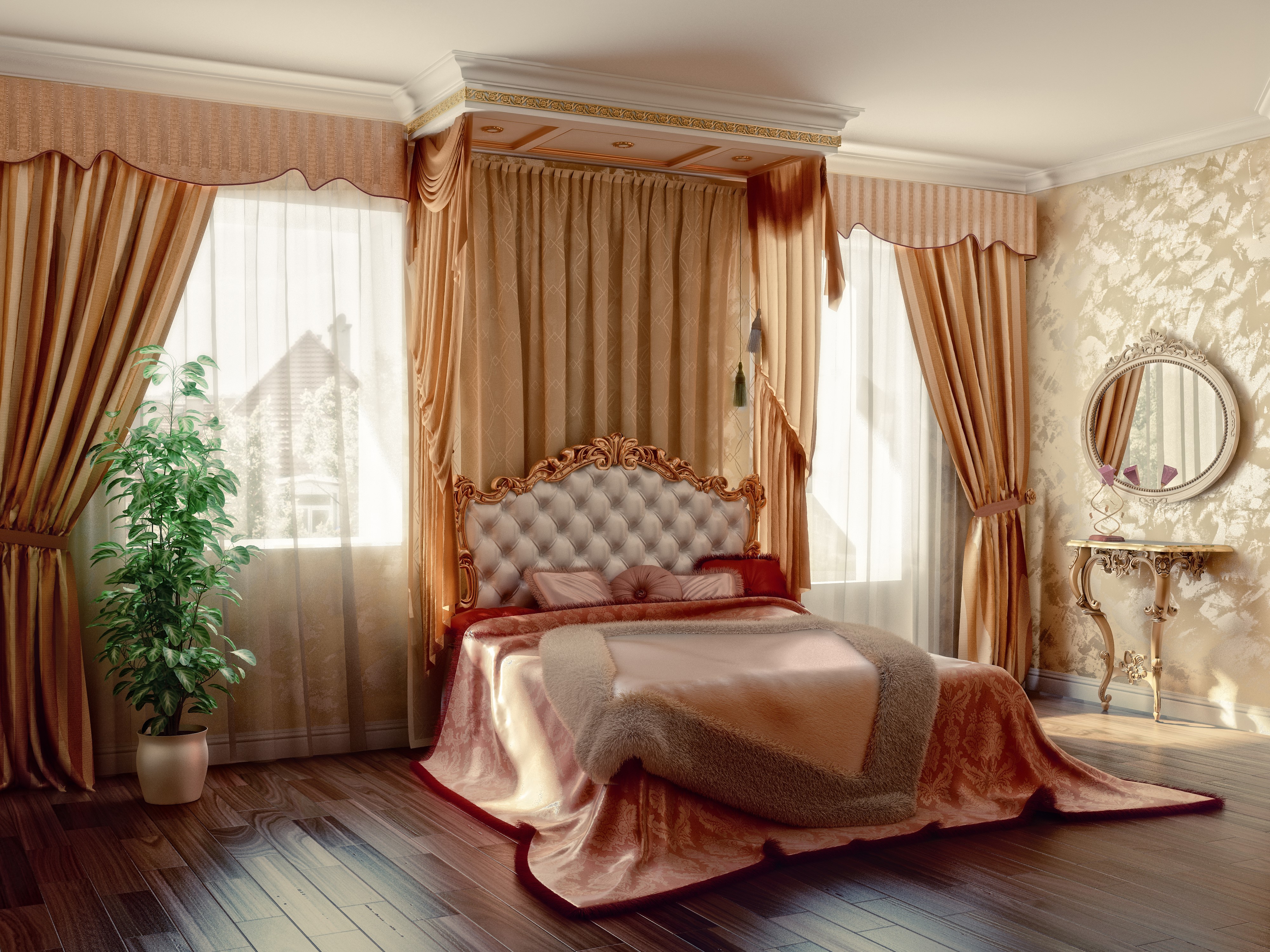 Luxury Bedroom Interior Design HD Wallpaper