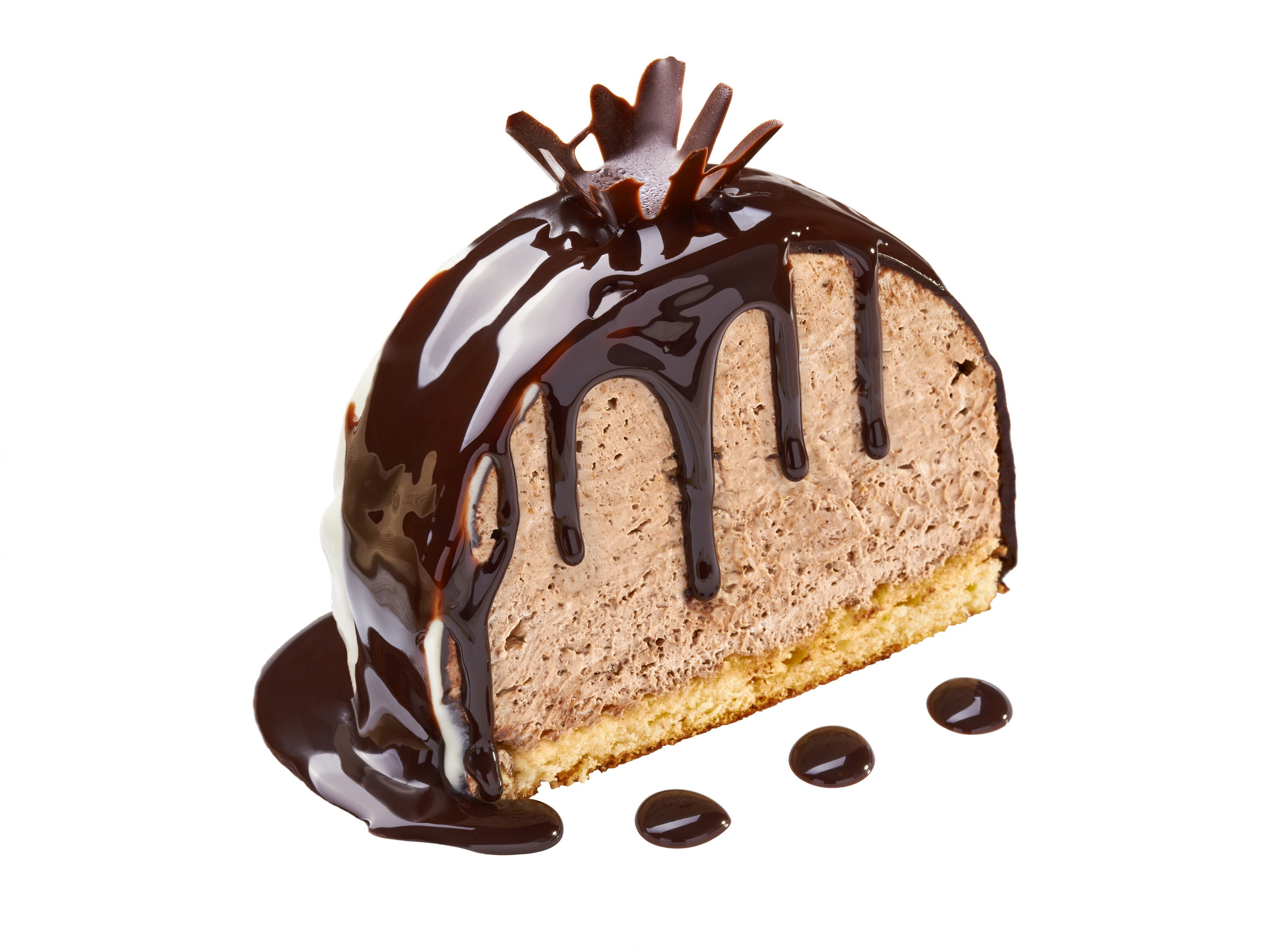 Chocolate cake with chocolate glaze HD Wallpaper