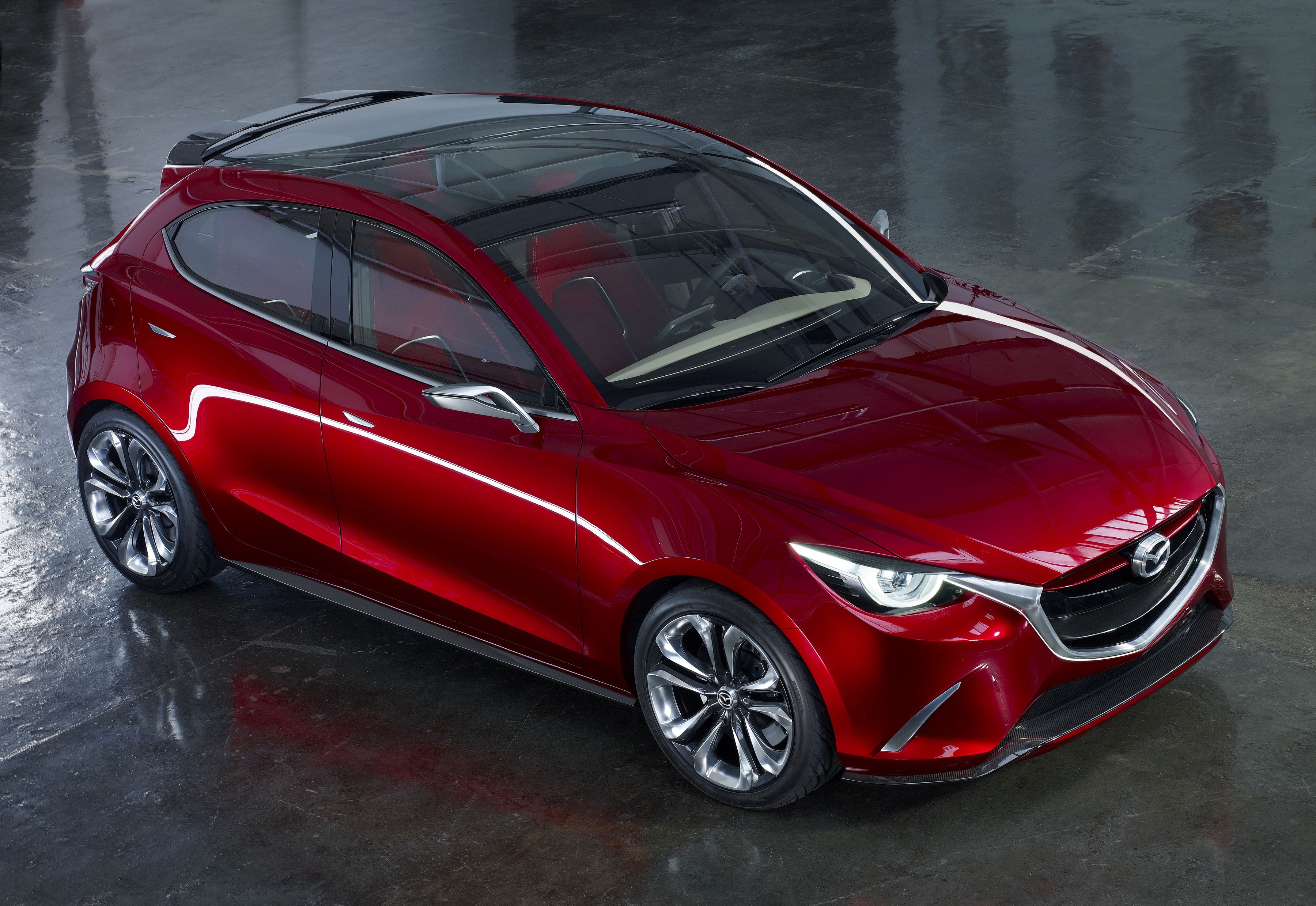 Mazda Hazumi concept car in wine metallic color HD Wallpaper
