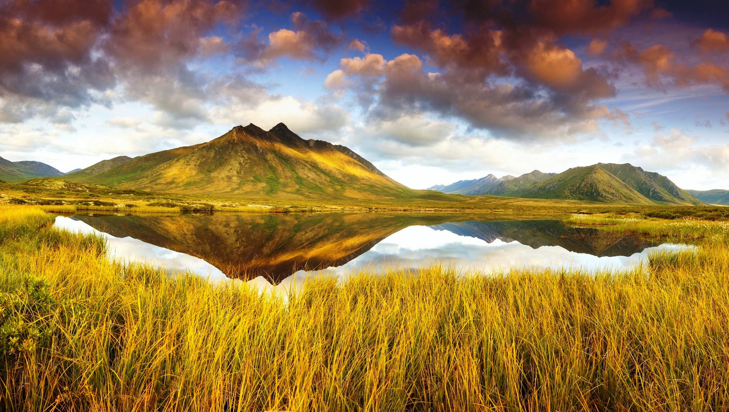 Tombstone Territorial Park Yukon Lake and Mountains HD Wallpaper