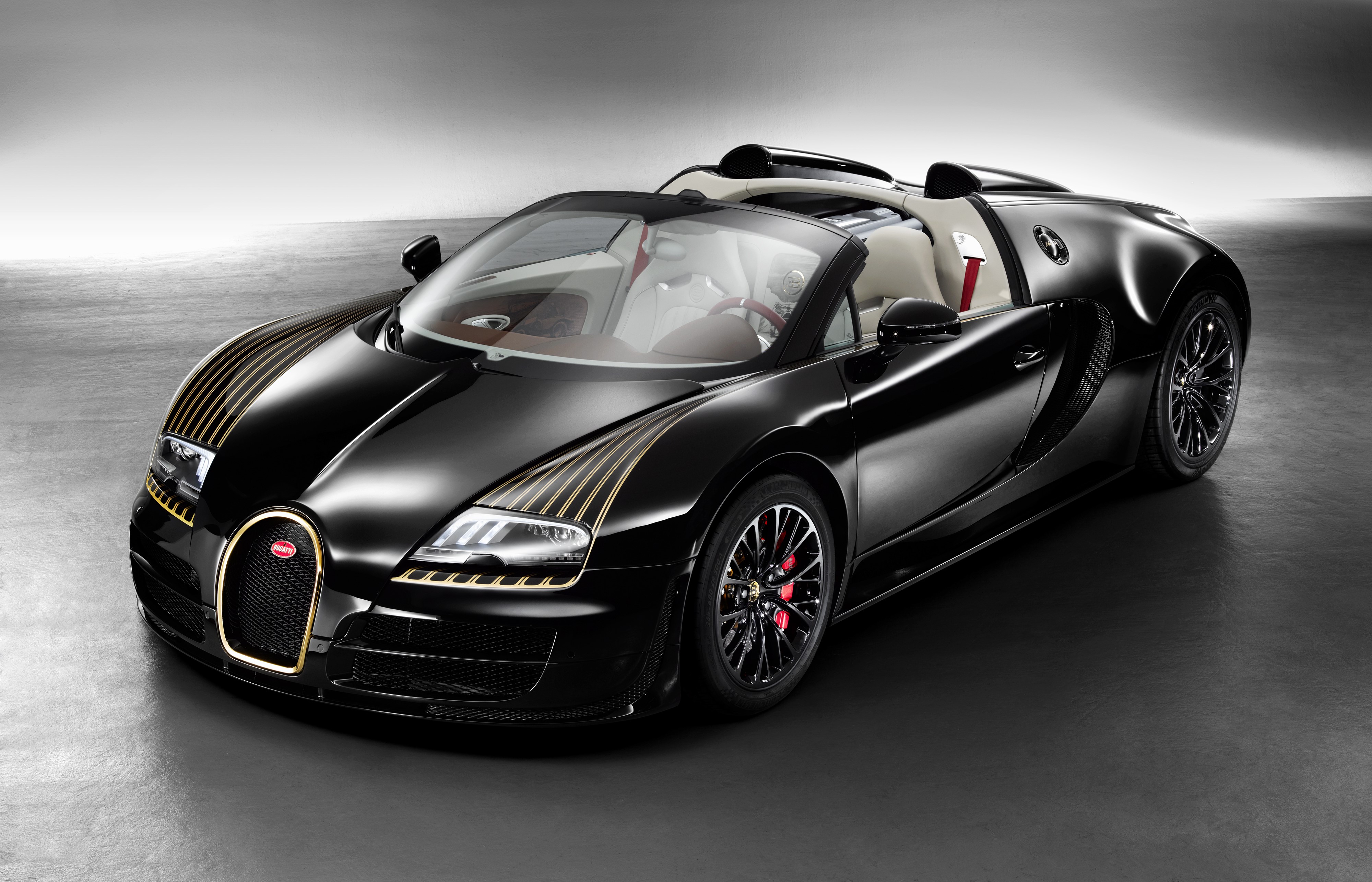 4K 2014 Bugatti Veyron 16.4 Black Bess HD Wallpaper