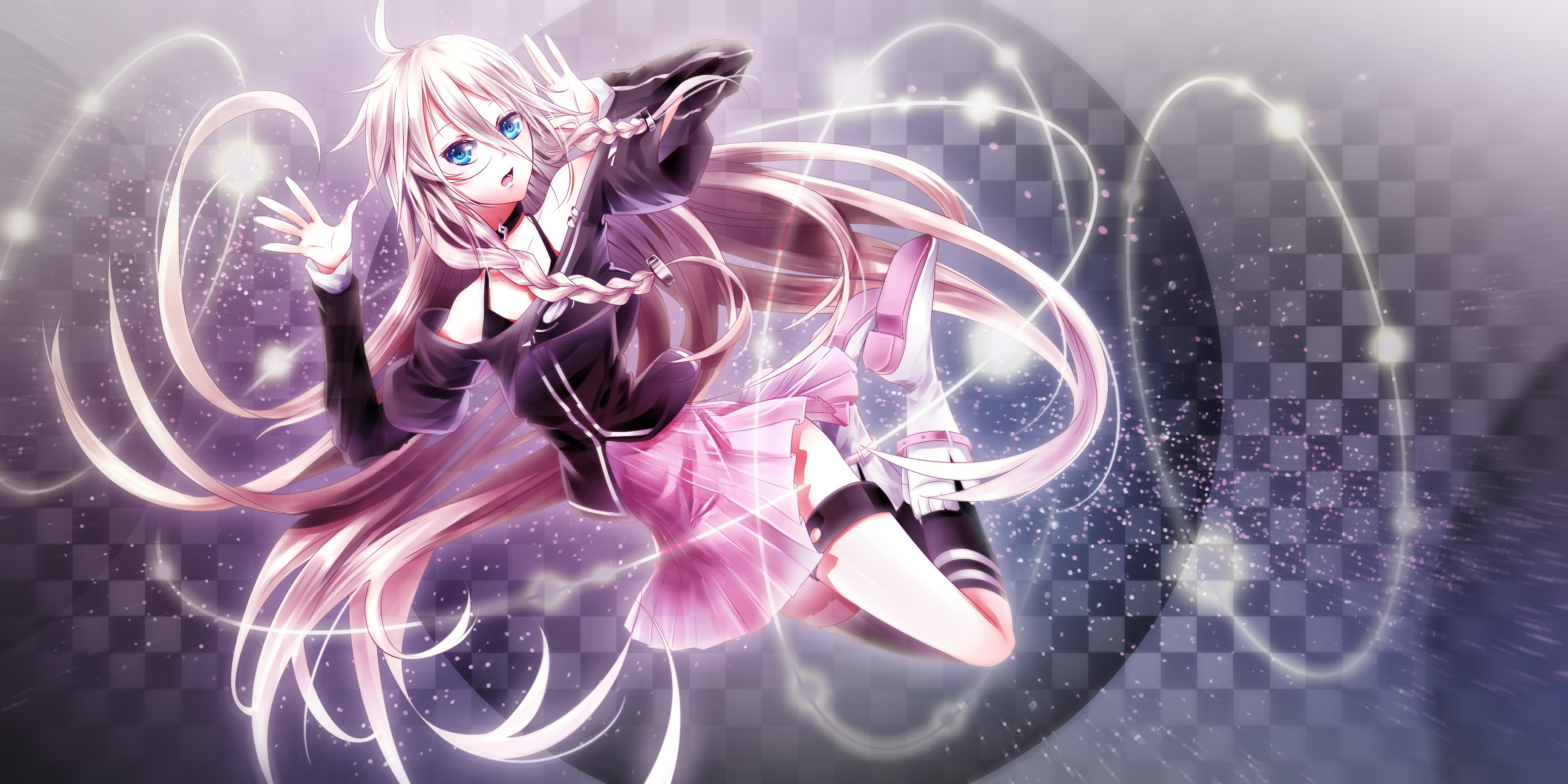 IA Vocaloid with Braid Hair in 4K HD Wallpaper