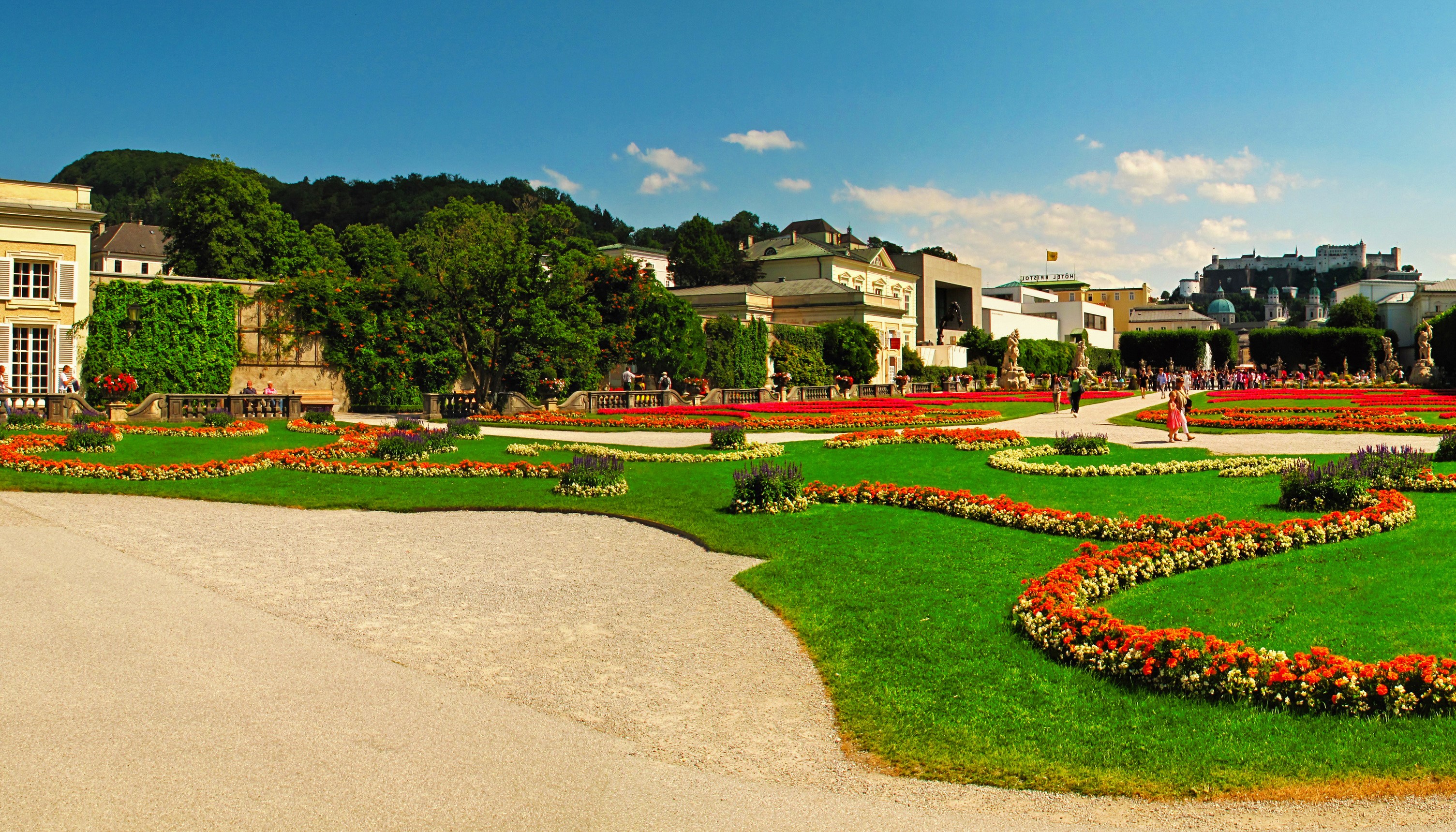Mirabell Palace Gardens in Salzburg, Austria HD Wallpaper