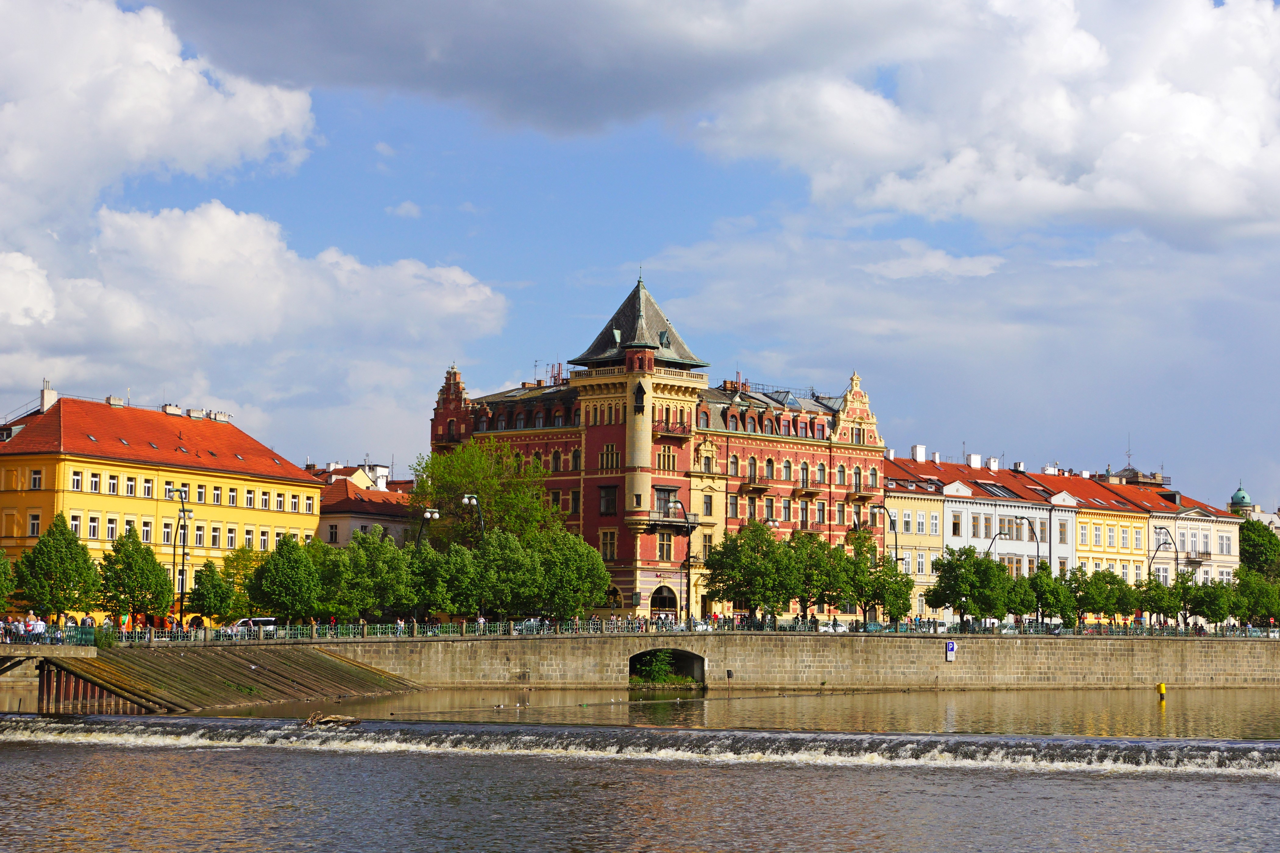 Prague, Czech Republic, River and Buildings HD Wallpaper