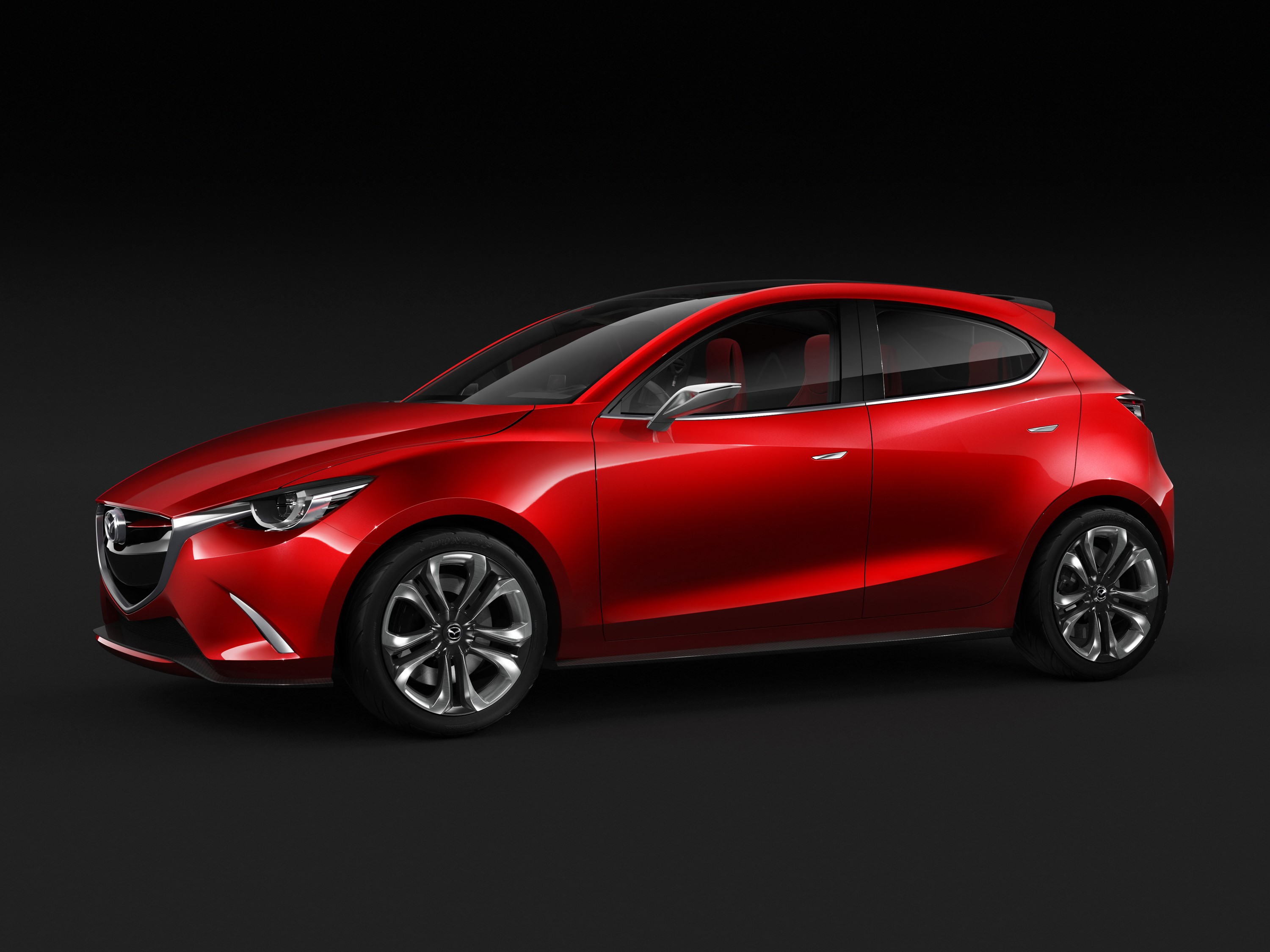 Red Mazda Hazumi concept car HD Wallpaper