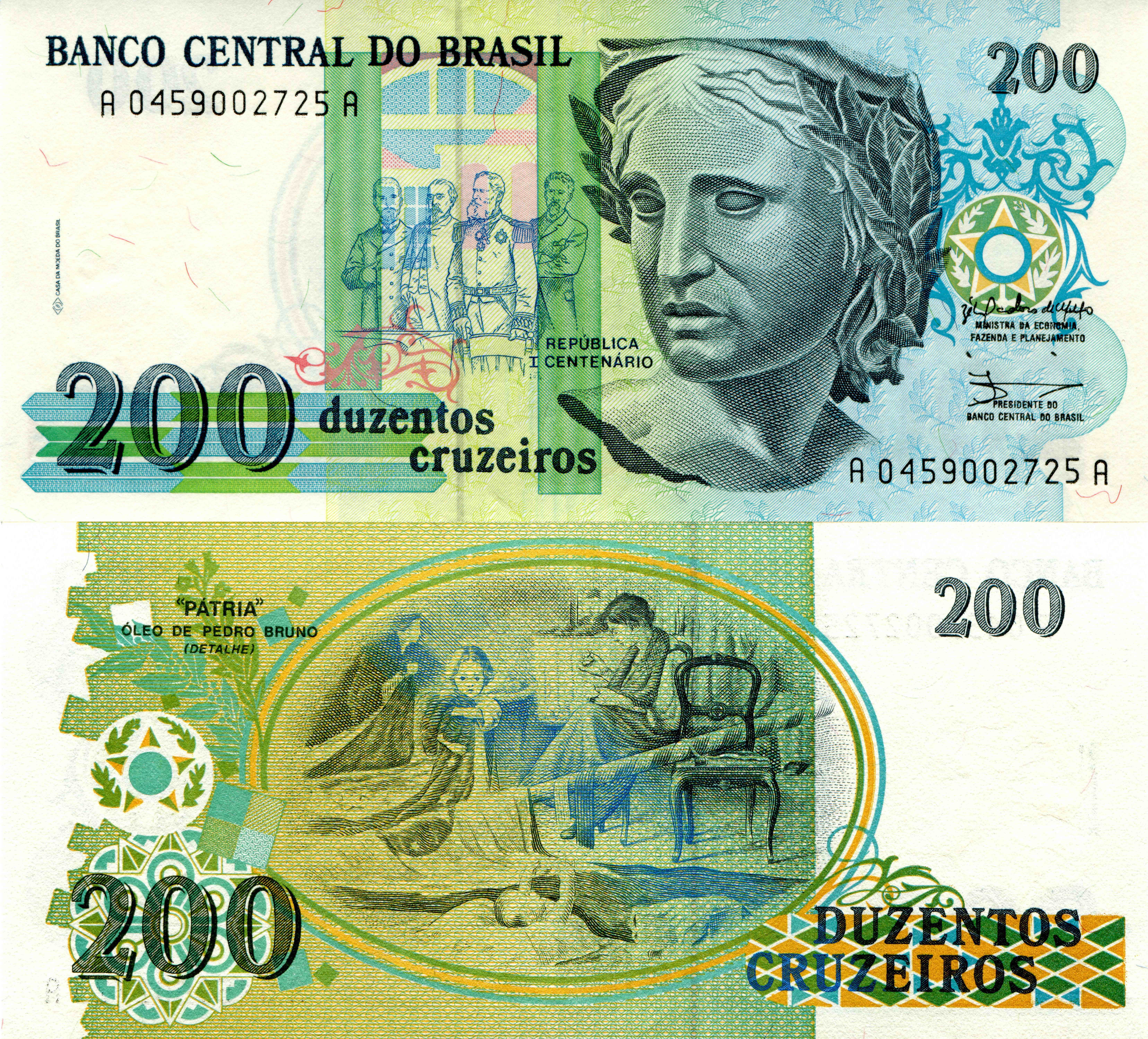 200 Cruzeiros Banknote from Brazil HD Wallpaper
