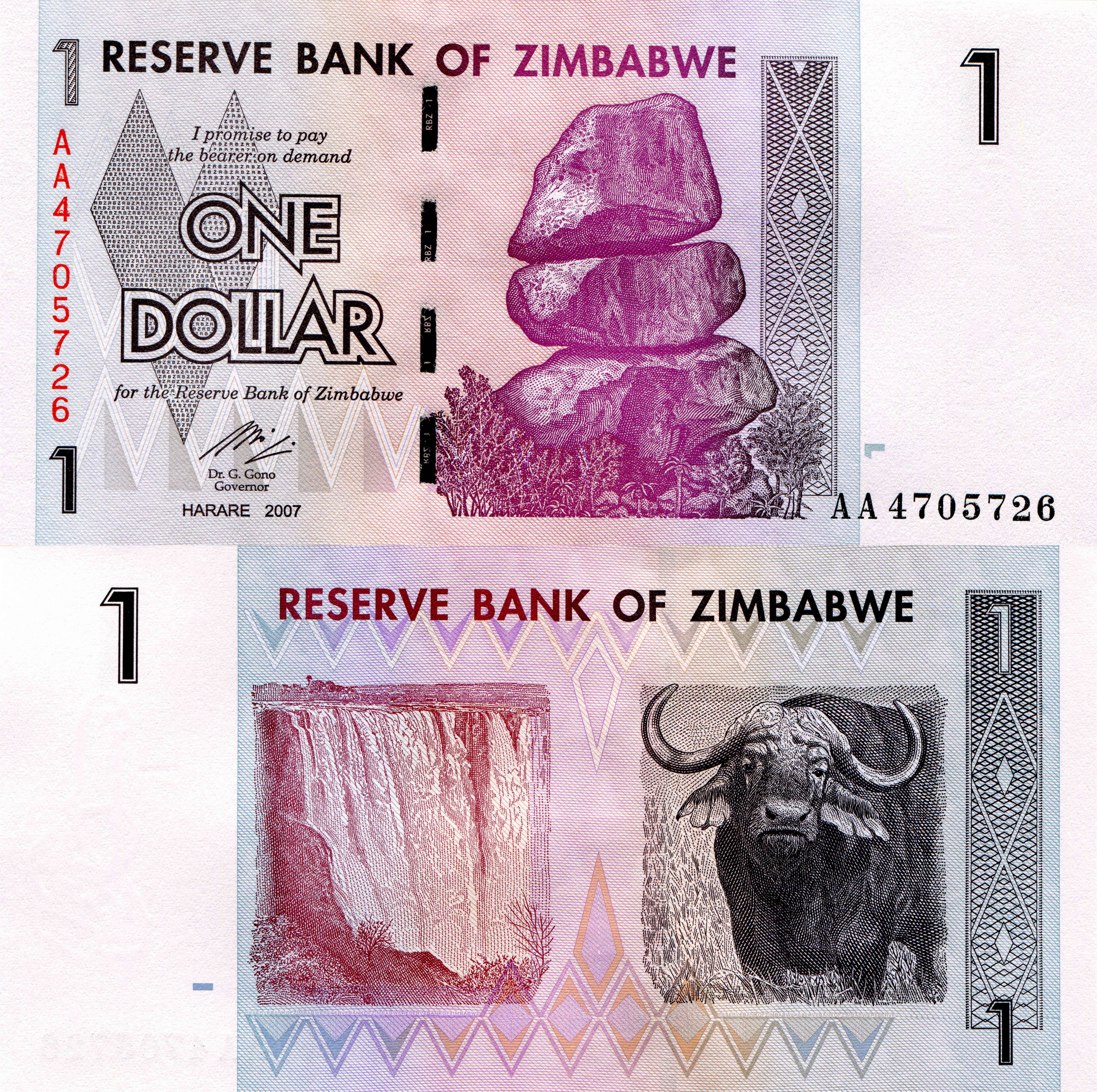 1 Dollar Zimbabwe Banknote HD Wallpaper