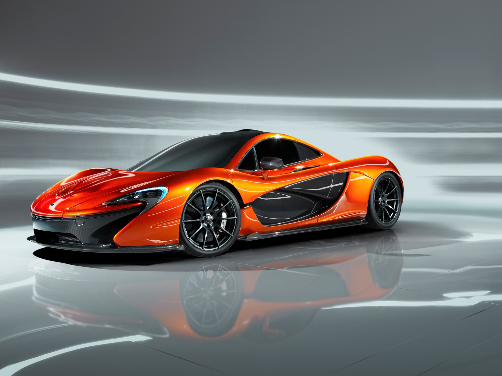 Orange McLaren P1 Sports Car HD Wallpaper