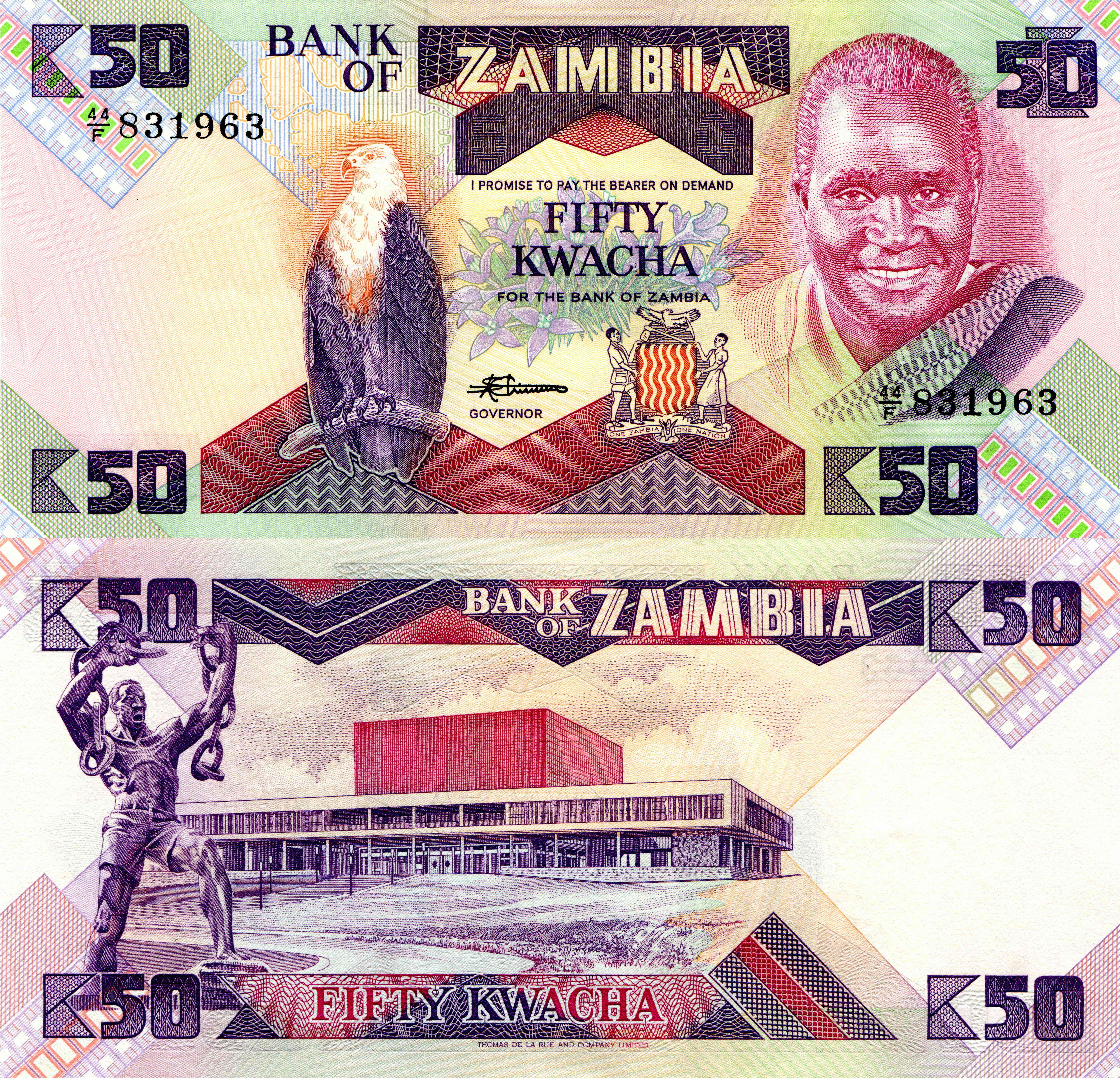 50 Kwacha Bank of Zambia banknote HD Wallpaper