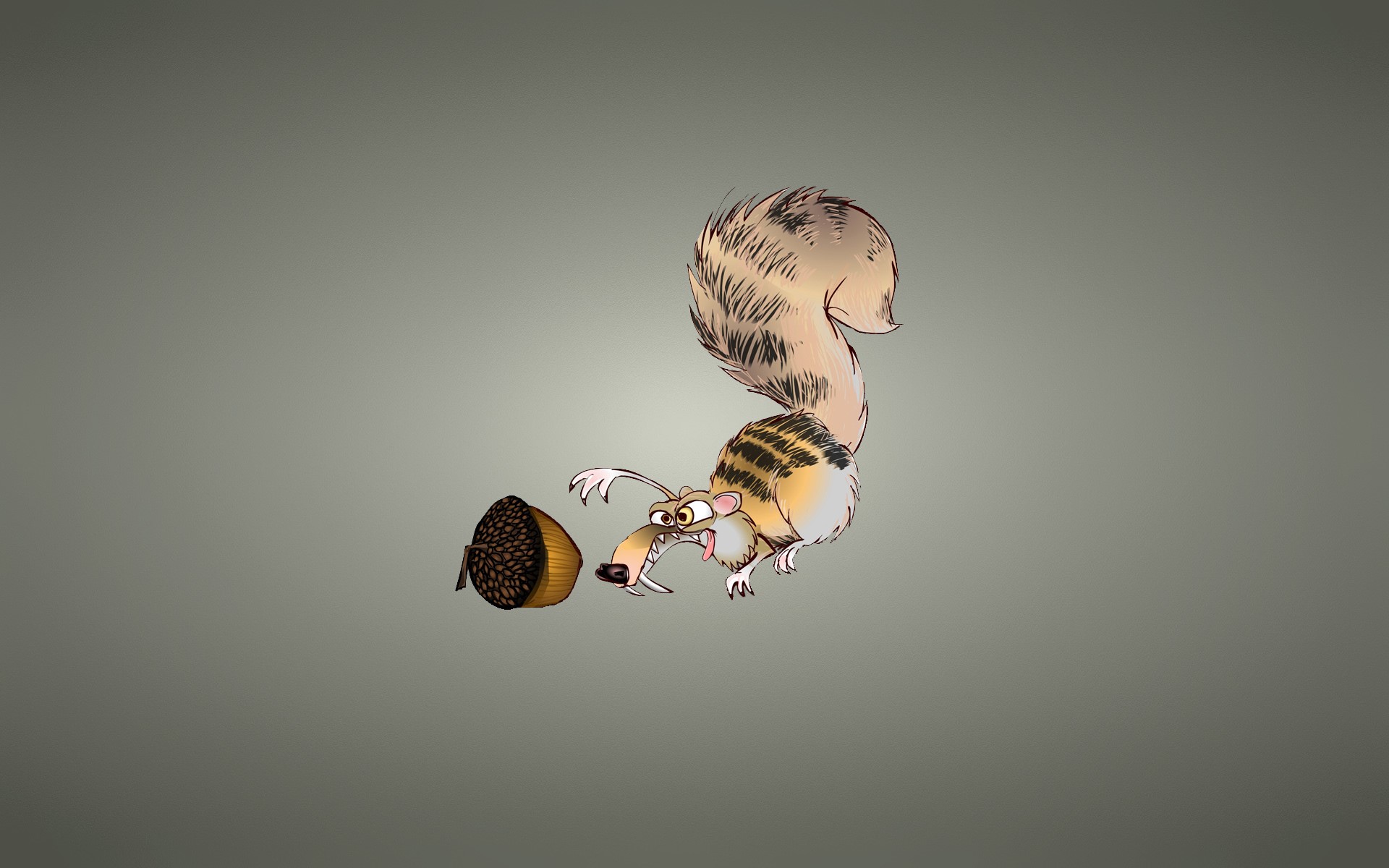 Scrat from Ice Age with an Acorn HD Wallpaper