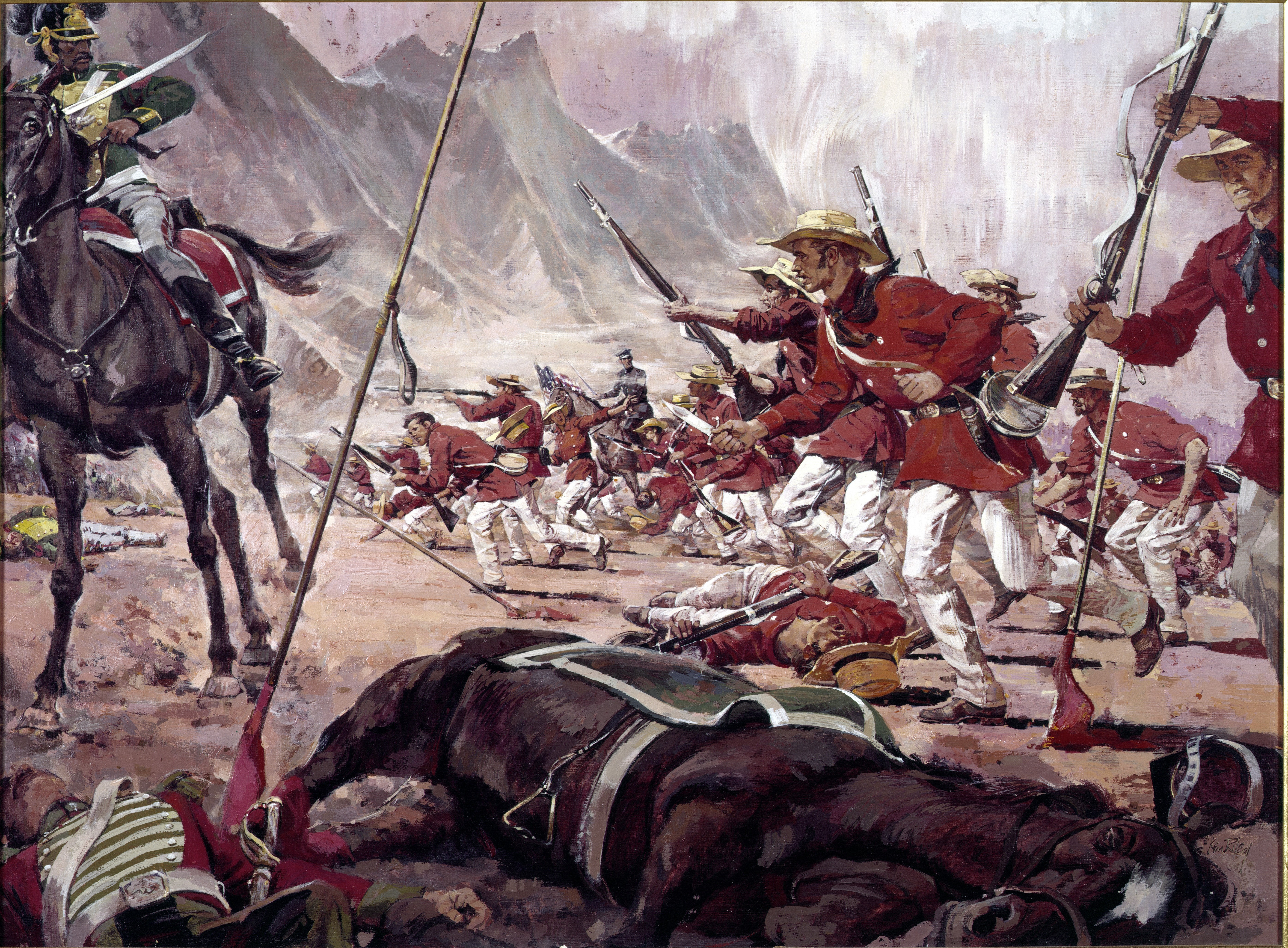 Battle of Buena Vista, Mexico, 1847 by Ken Riley HD Wallpaper
