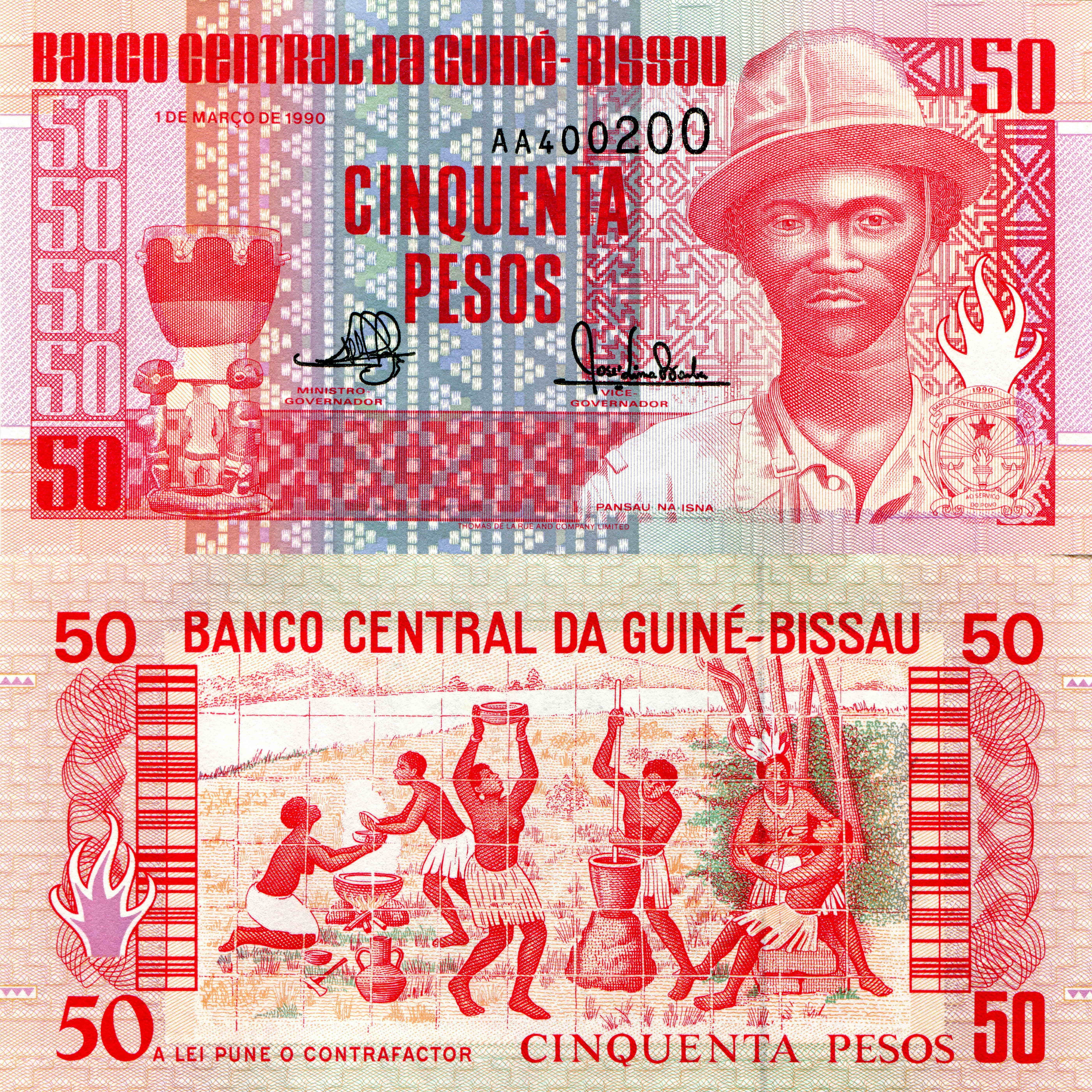 50 Peso Banknote of Guinea-Bissau HD Wallpaper