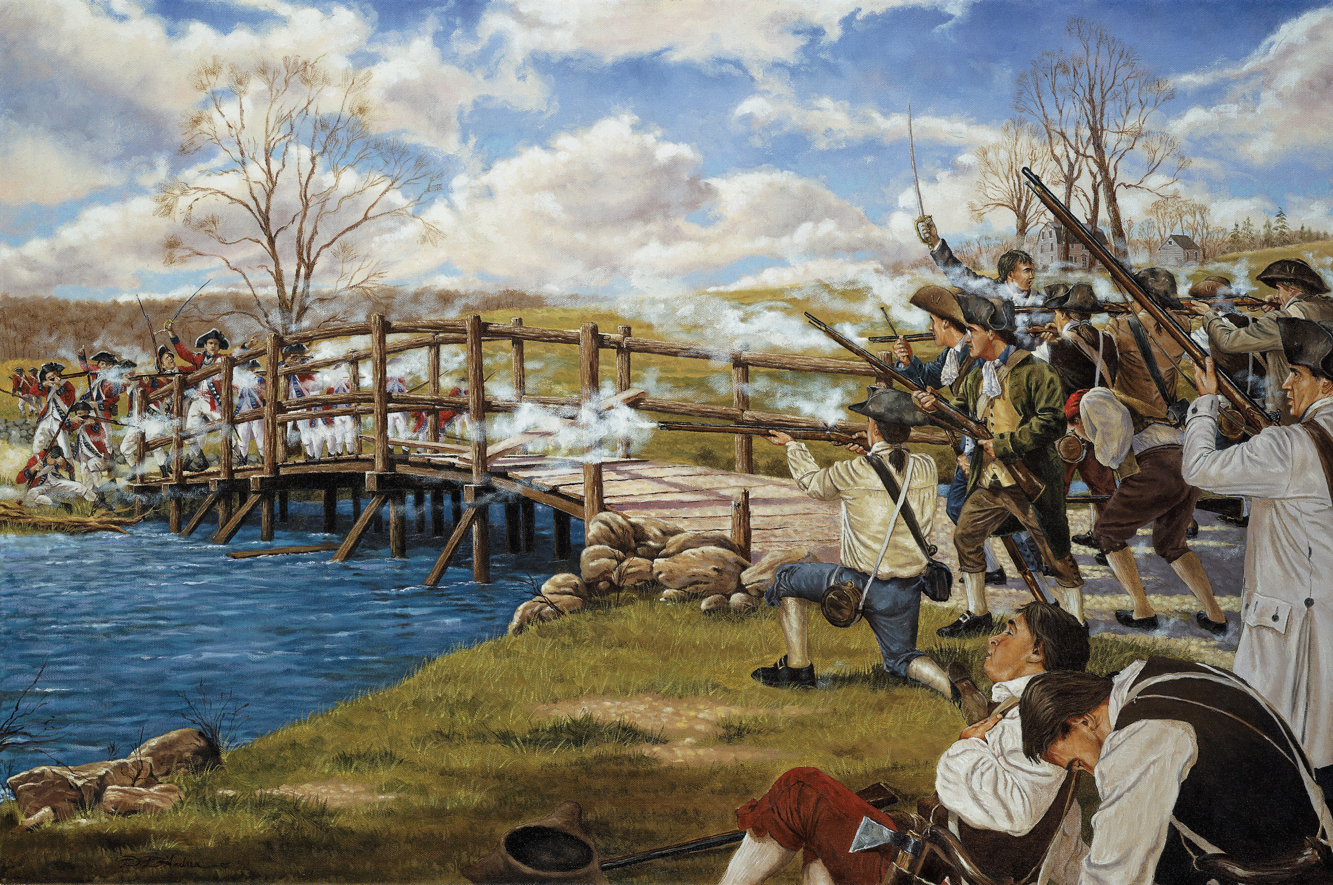 Battle of Lexington and Concord, April 19, 1775 HD Wallpaper