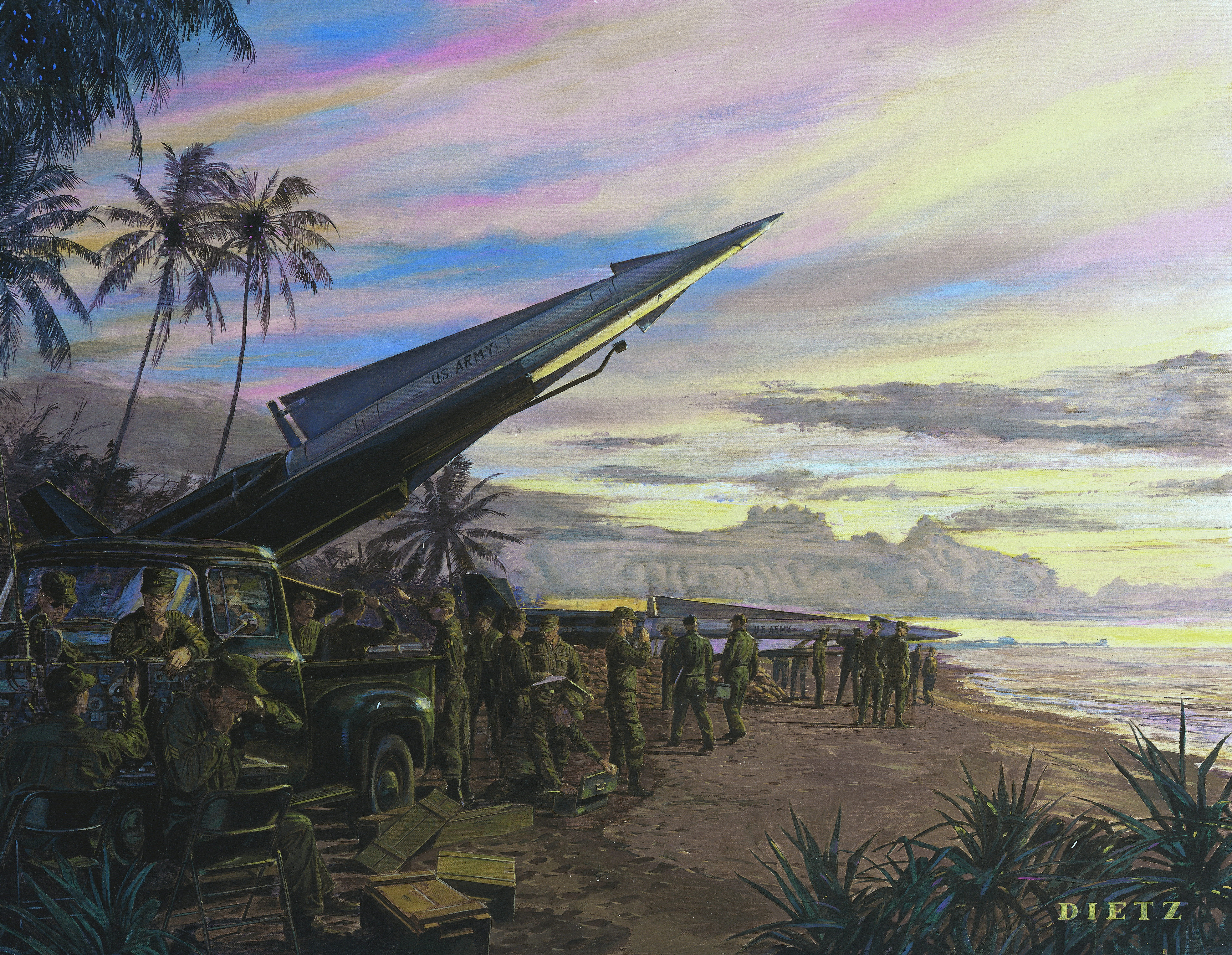 Soldiers with Missile Launchers at Kahuku, Oahu, Hawaii by Jim Dietz HD Wallpaper