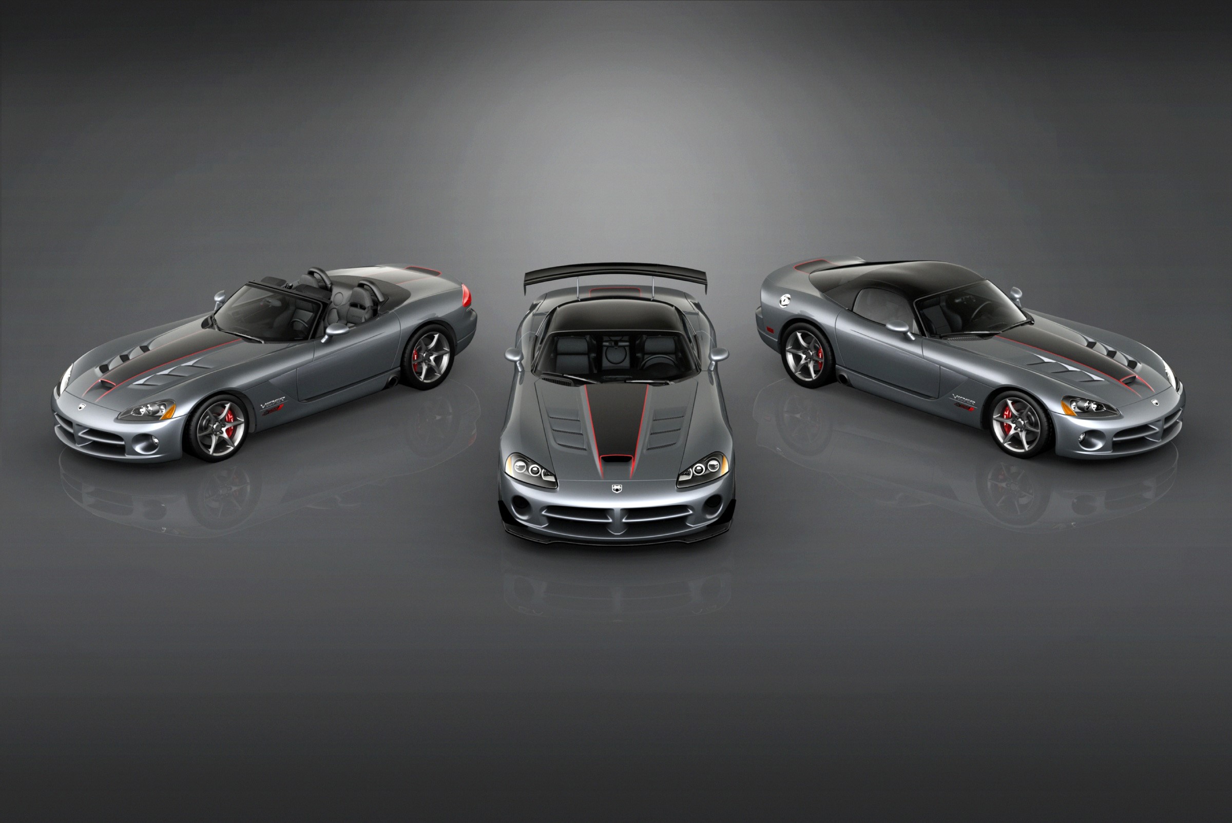 Three 2010 Dodge Viper SRT10 Final Edition cars HD Wallpaper