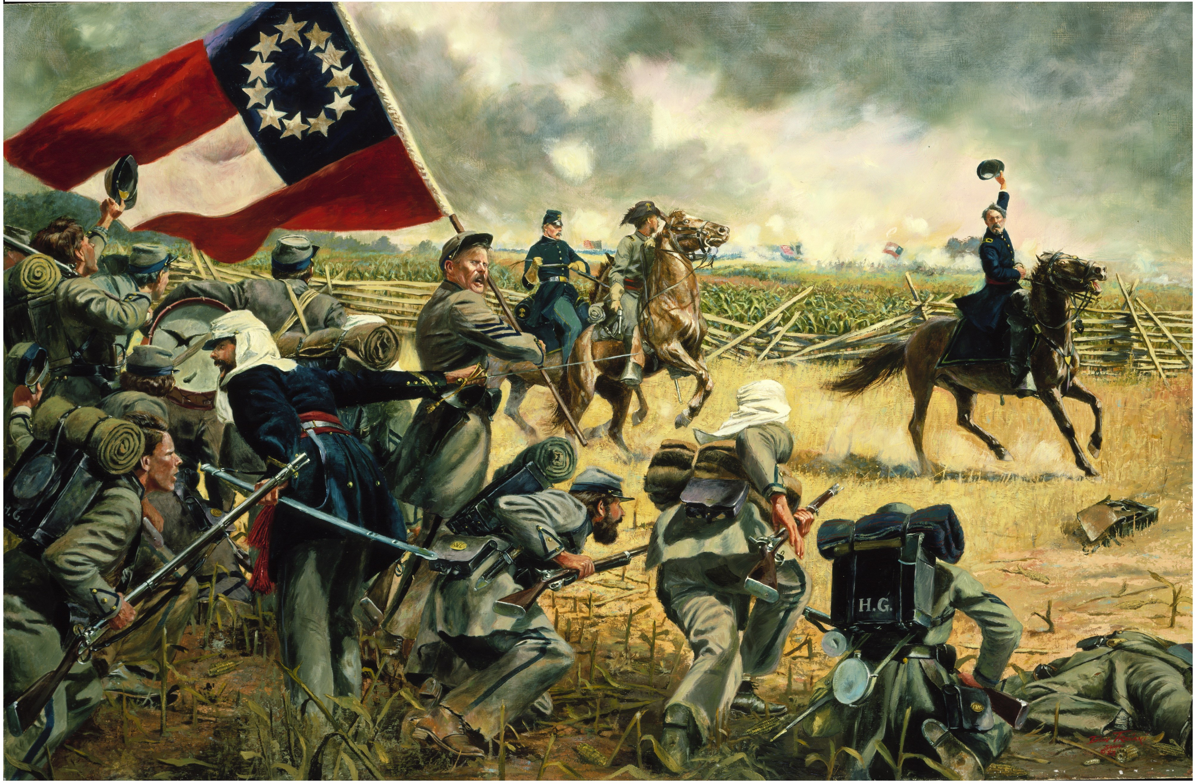 Don Troiani's The Fourth Alabama at Manassas HD Wallpaper