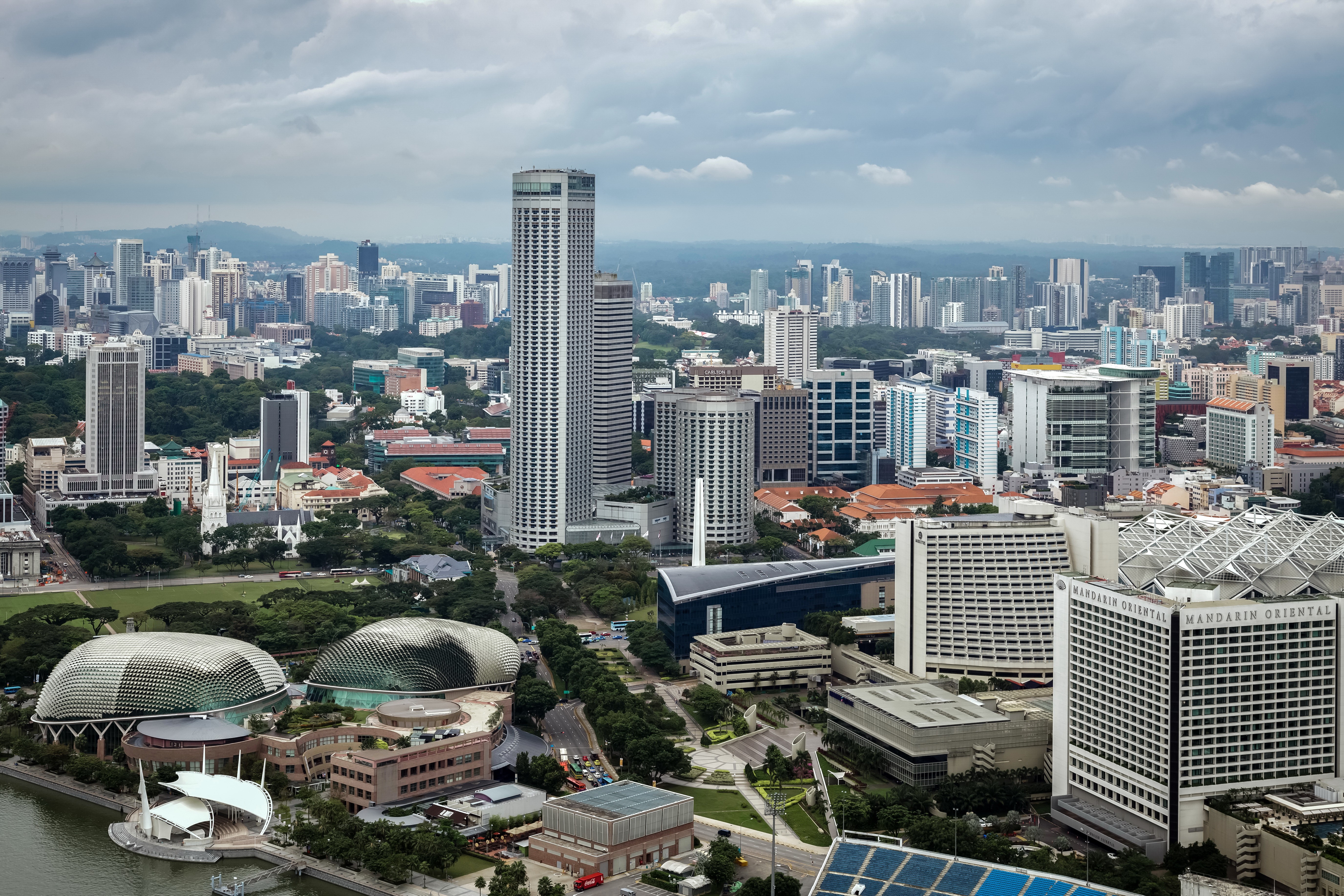 Singapore Megapolis Skyline with Esplanade HD Wallpaper