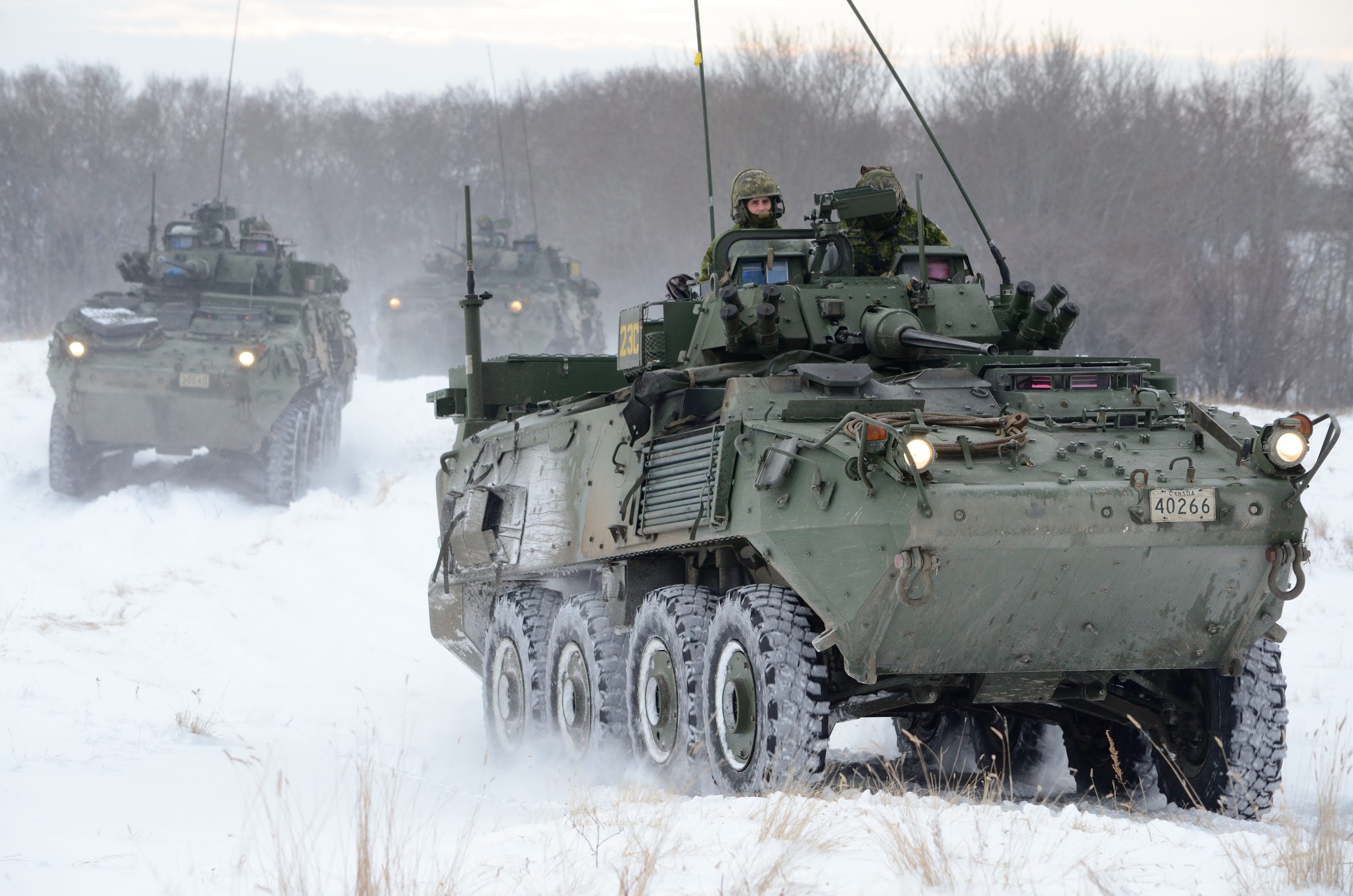 Canadian Army APCs in Snow HD Wallpaper