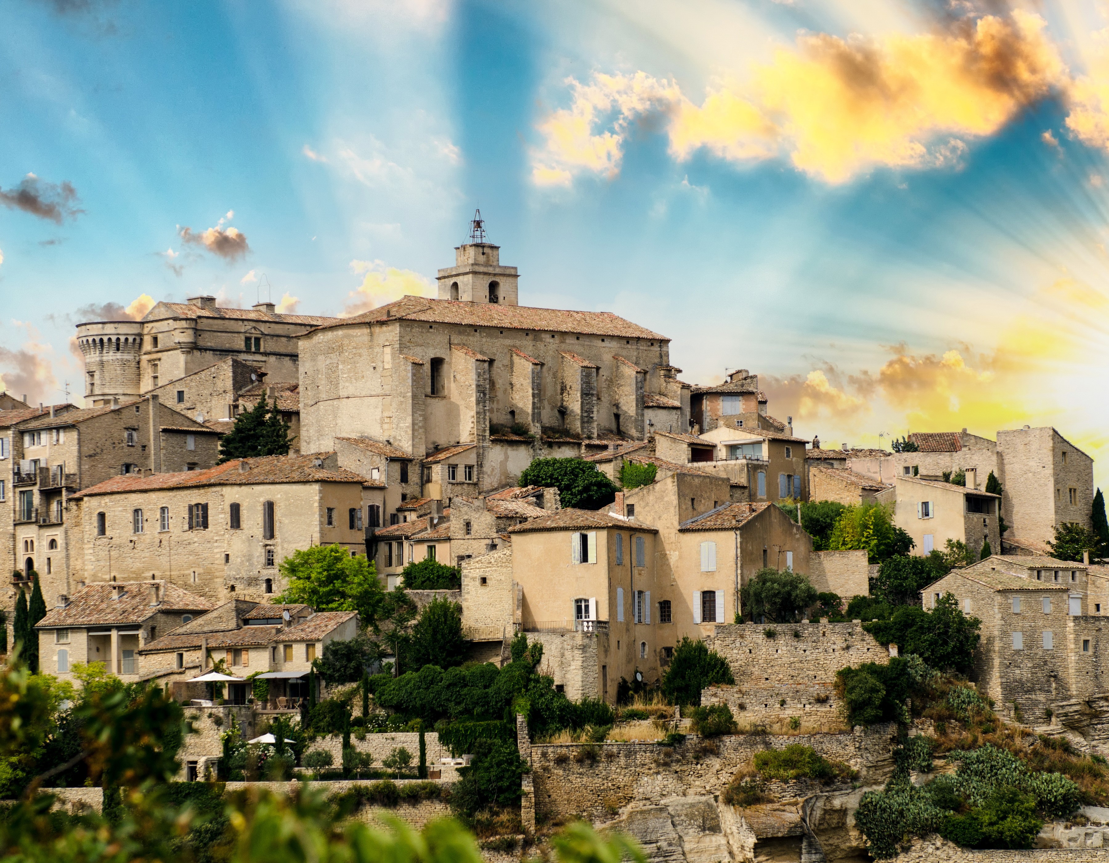 Gordes village in Provence, France HD Wallpaper