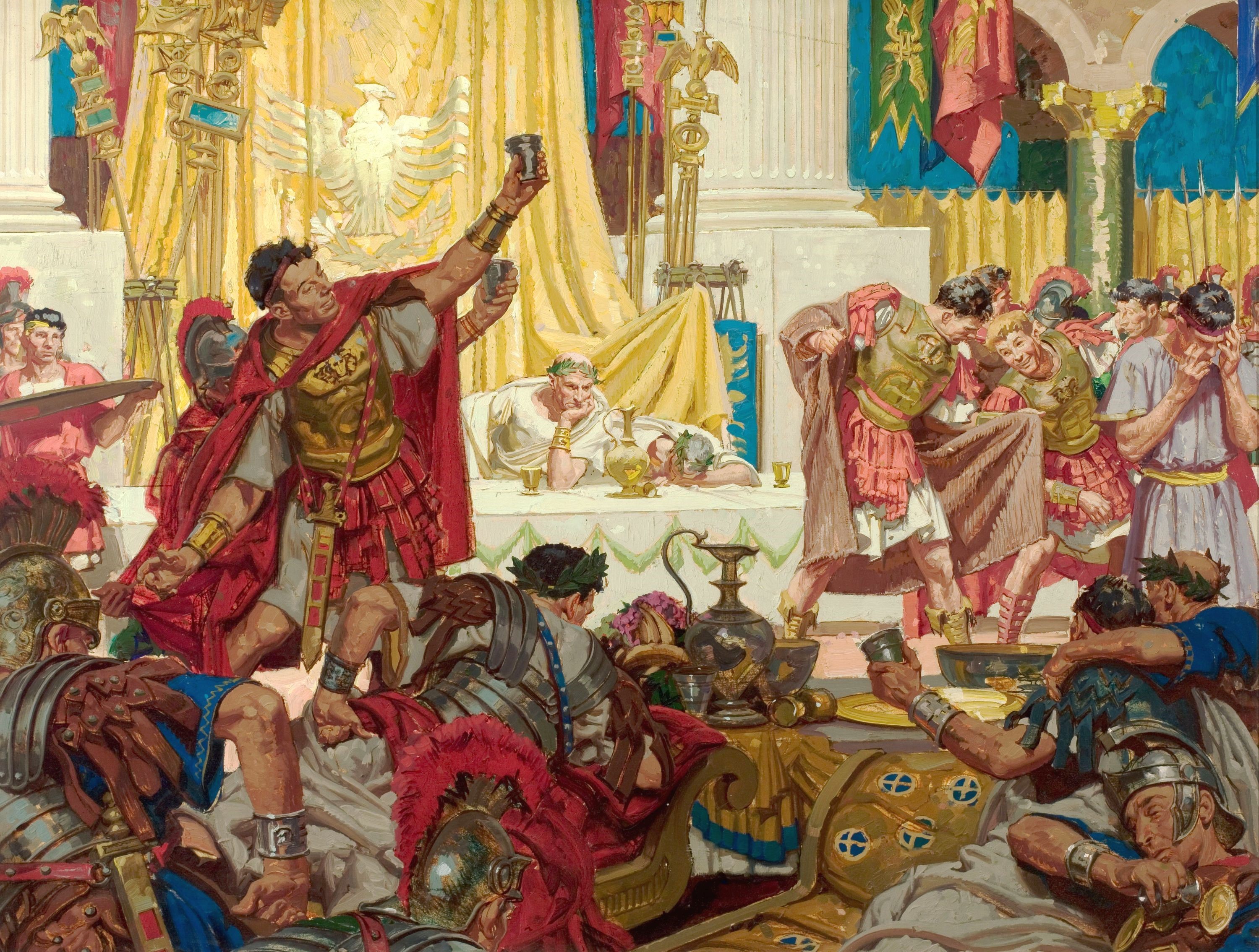 Pontius Pilate's Banquet by Dean Cornwell HD Wallpaper