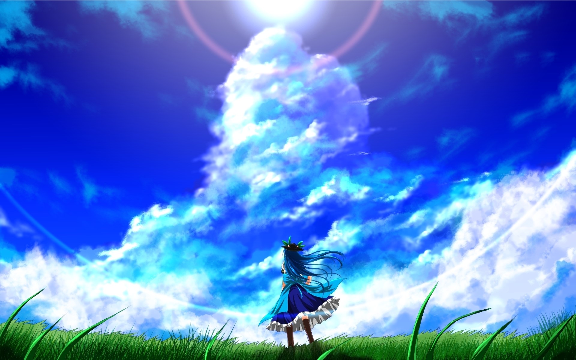 Hinanawi Tenshi from Touhou Collection in the Sky HD Wallpaper