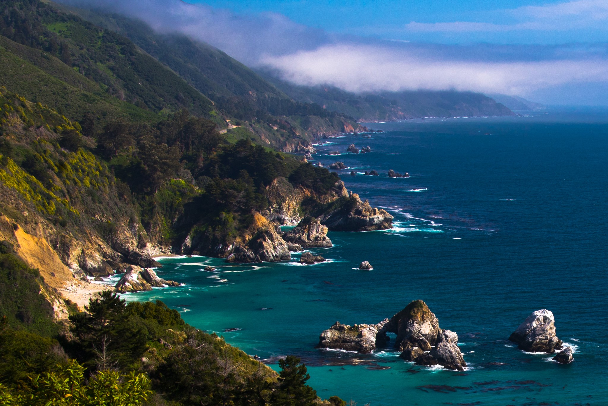 Big Sur Coastline, California, USA HD Wallpaper