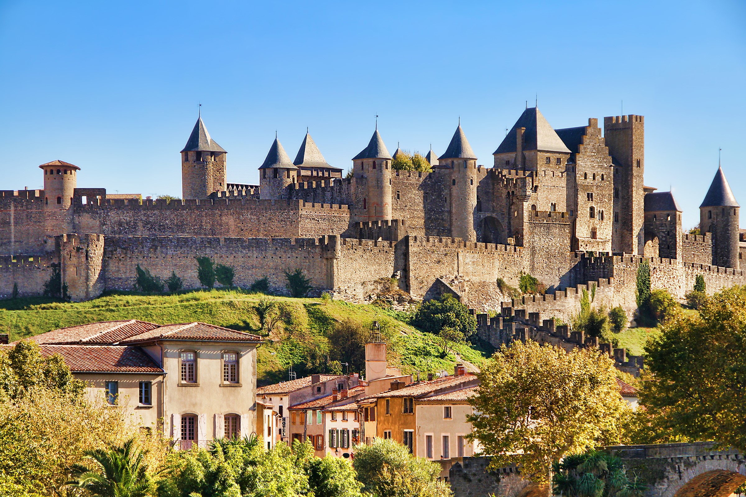 Castle of Carcassonne, France HD Wallpaper