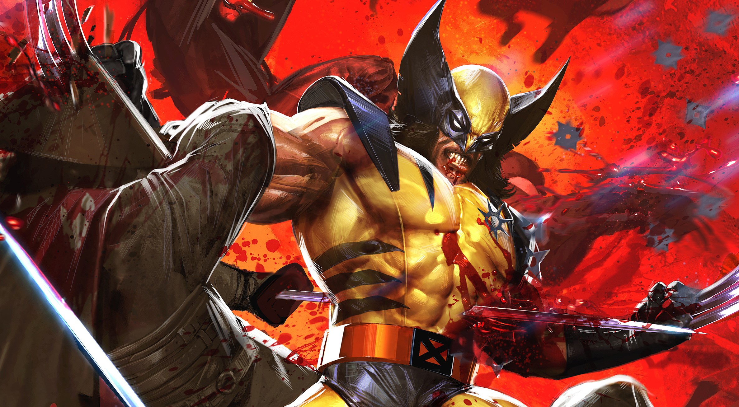 Wolverine in a bloody battle HD Wallpaper