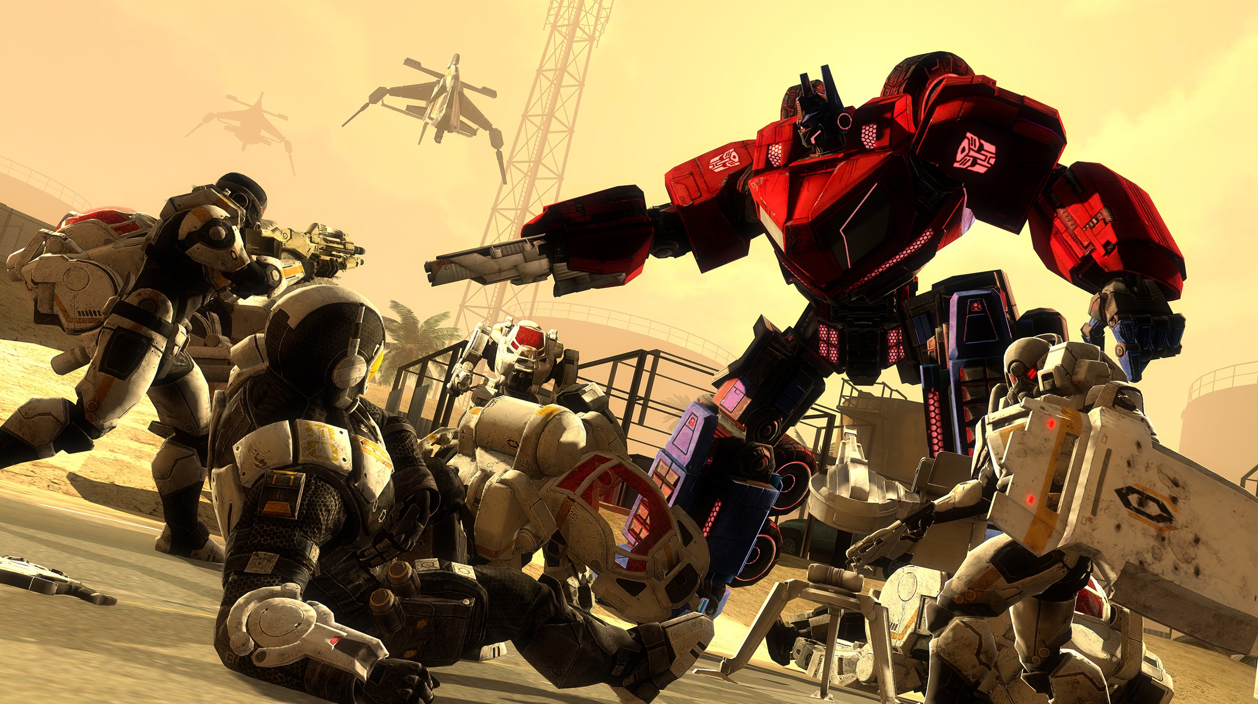 Optimus Prime from Transformers in a battle HD Wallpaper