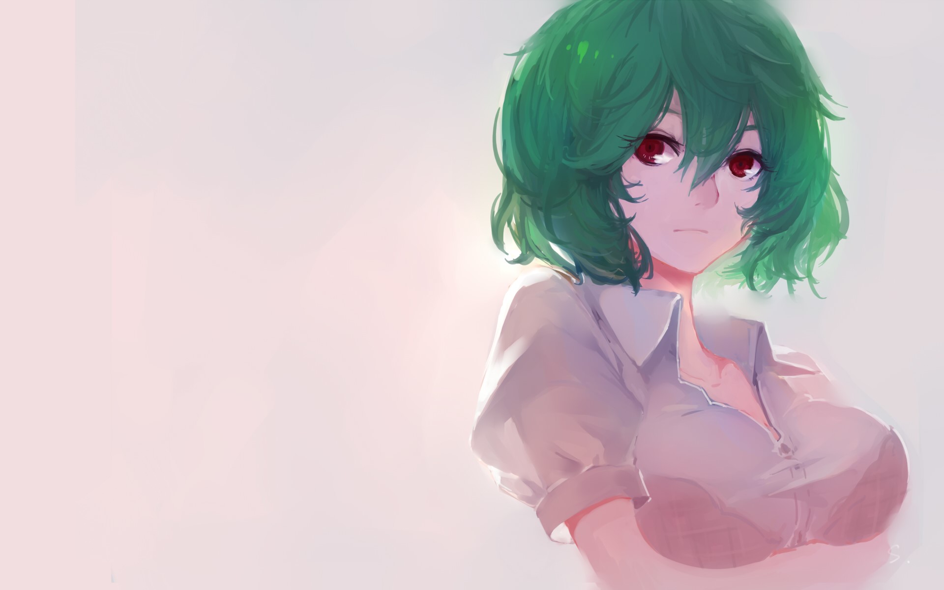 Touhou Collection: A Girl with Green Hair HD Wallpaper