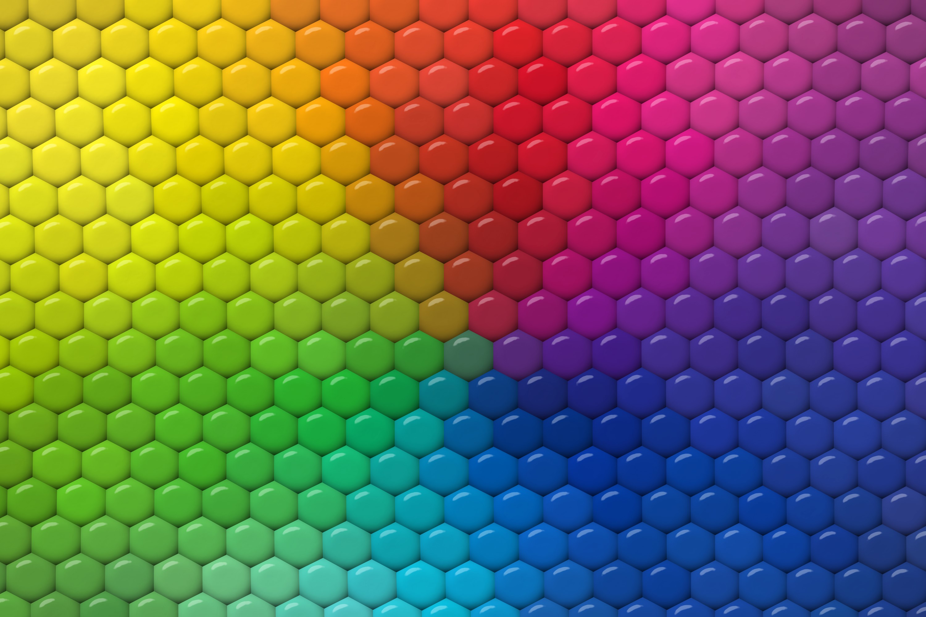 Rainbow hexagon texture HD Wallpaper
