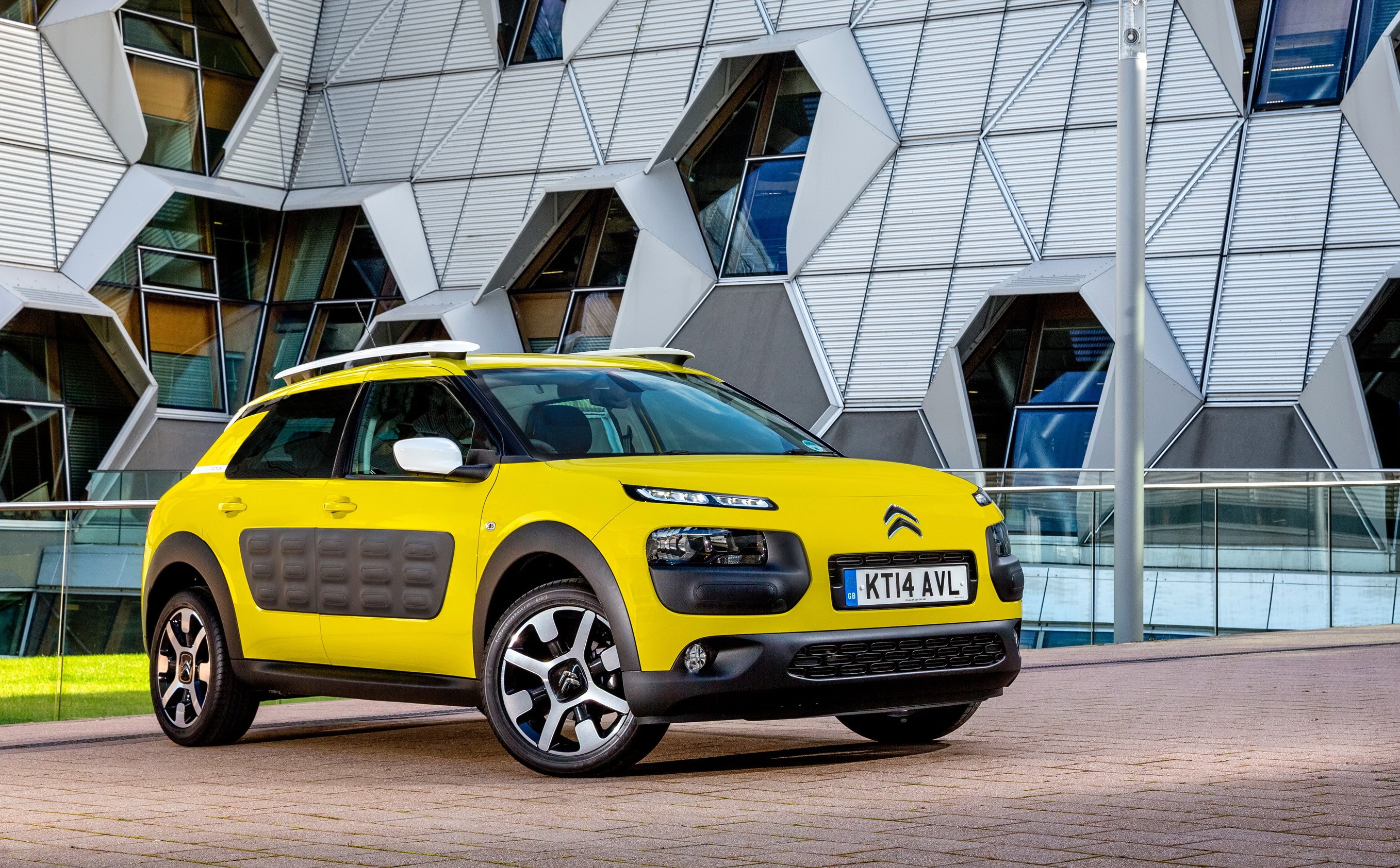 Yellow 2014 Citroen C4 Cactus HD Wallpaper