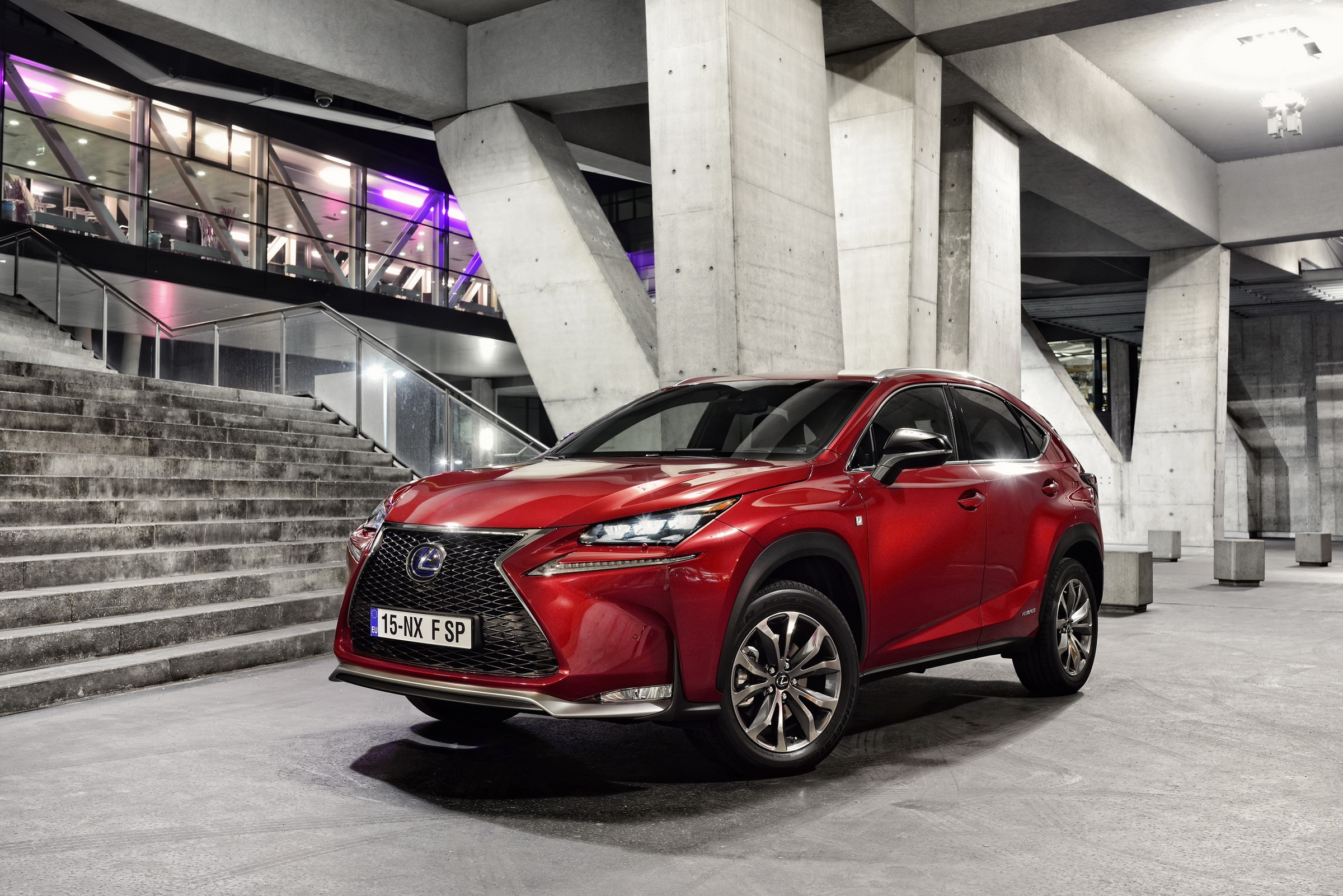 Red 2015 Lexus NX 300h F-Sport HD Wallpaper