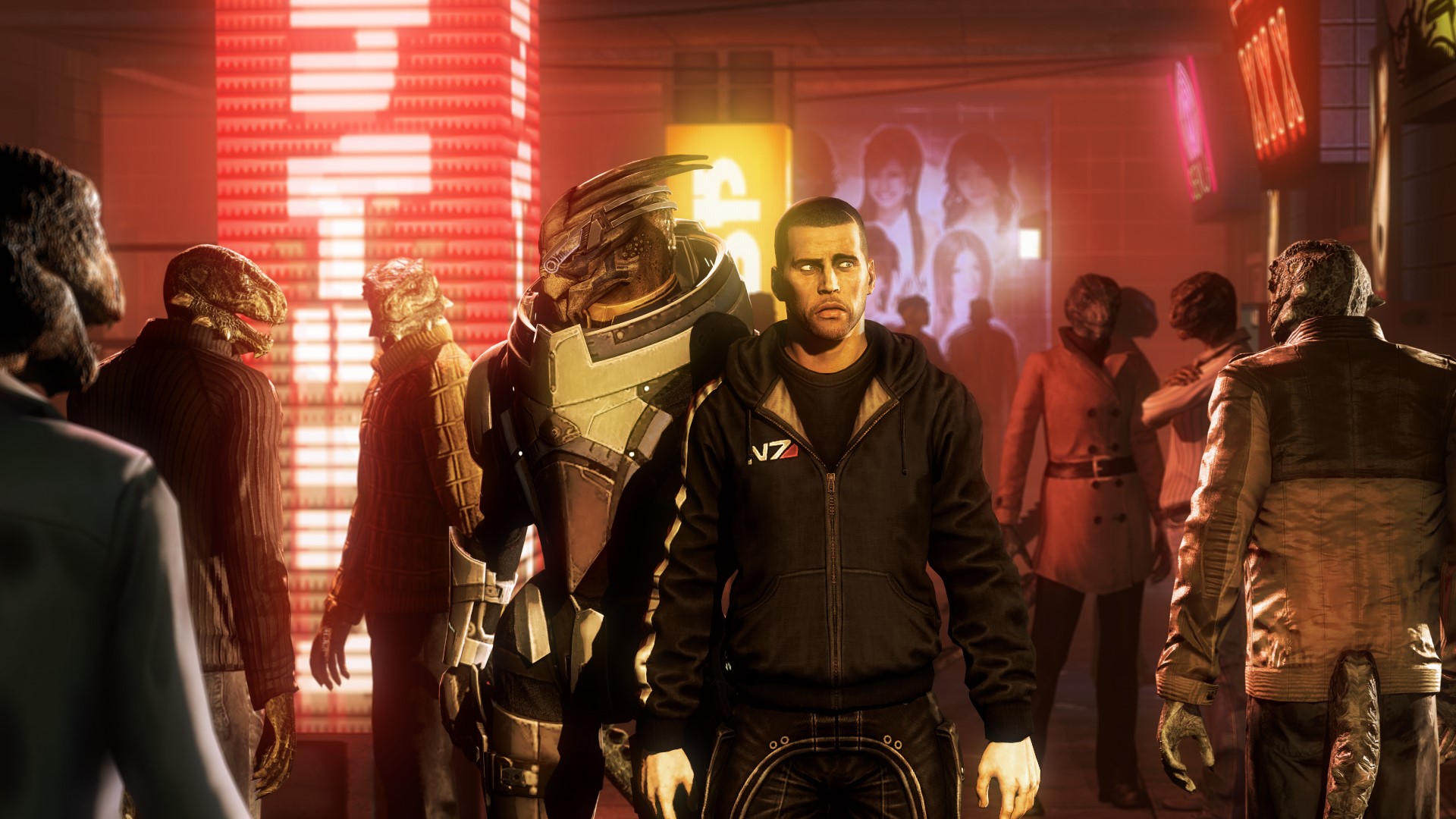 Garrus Vakarian and Shepard from Mass Effect HD Wallpaper
