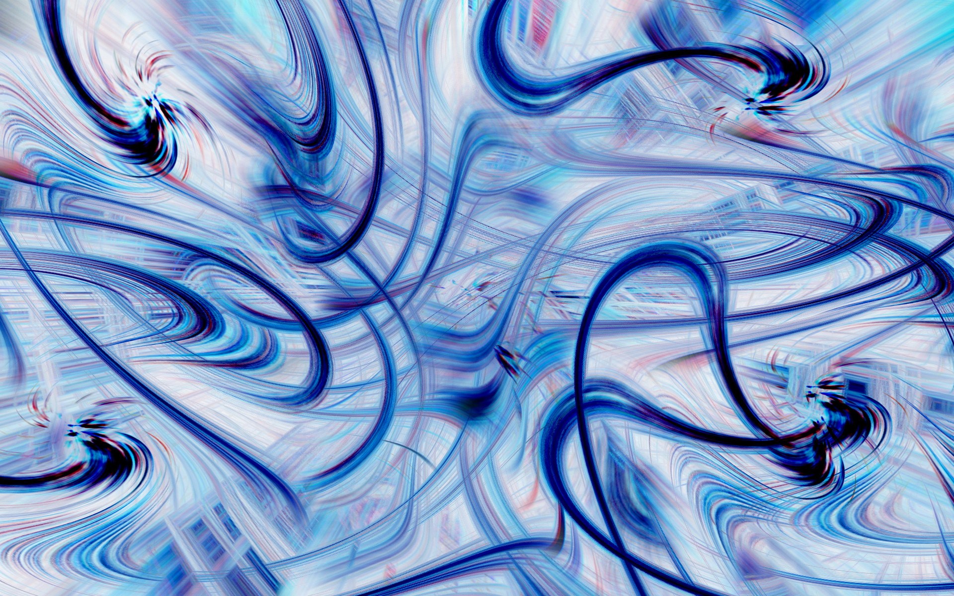Abstract blue and white swirling lines HD Wallpaper