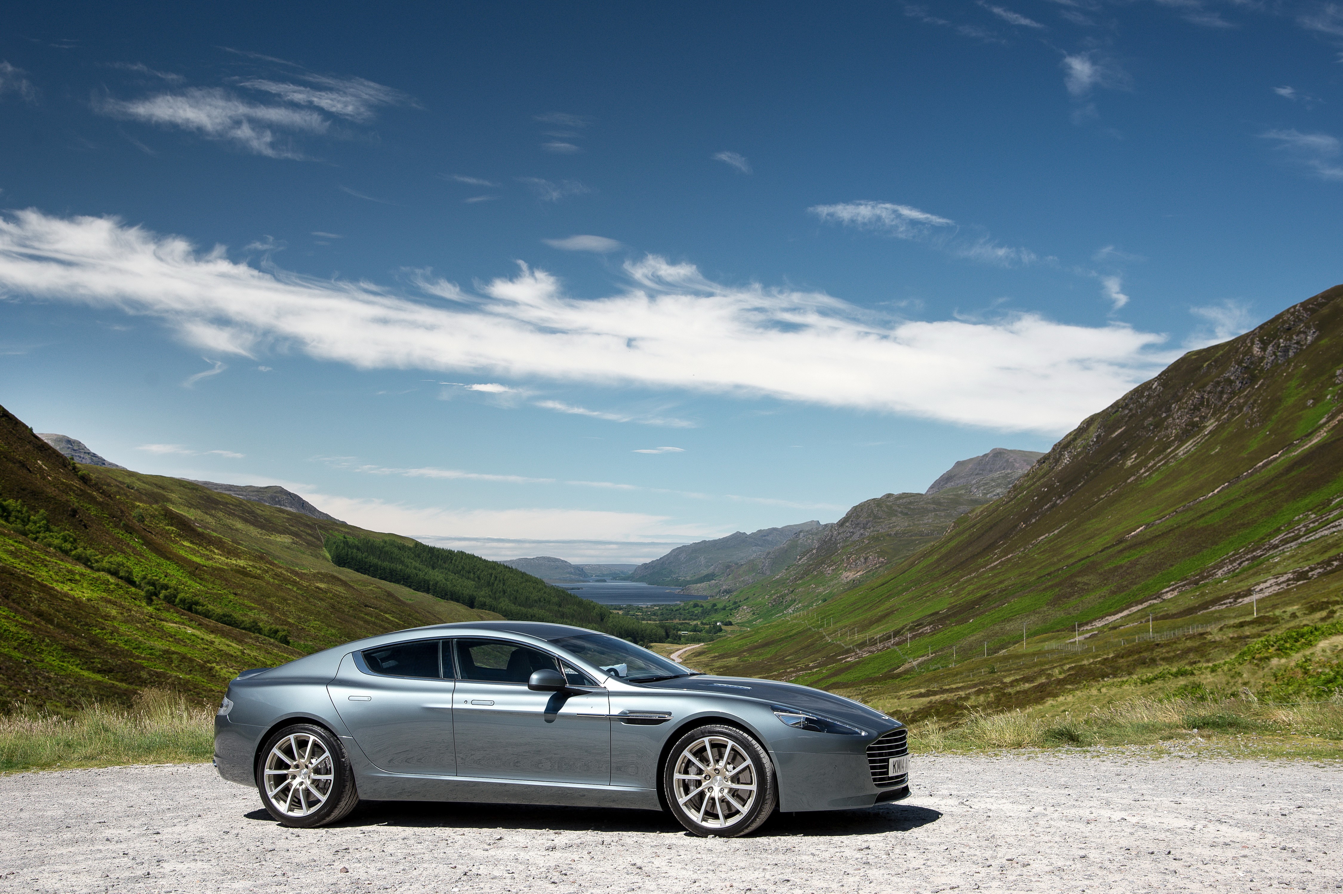 Aston Martin Rapide S in a Scottish Glen HD Wallpaper