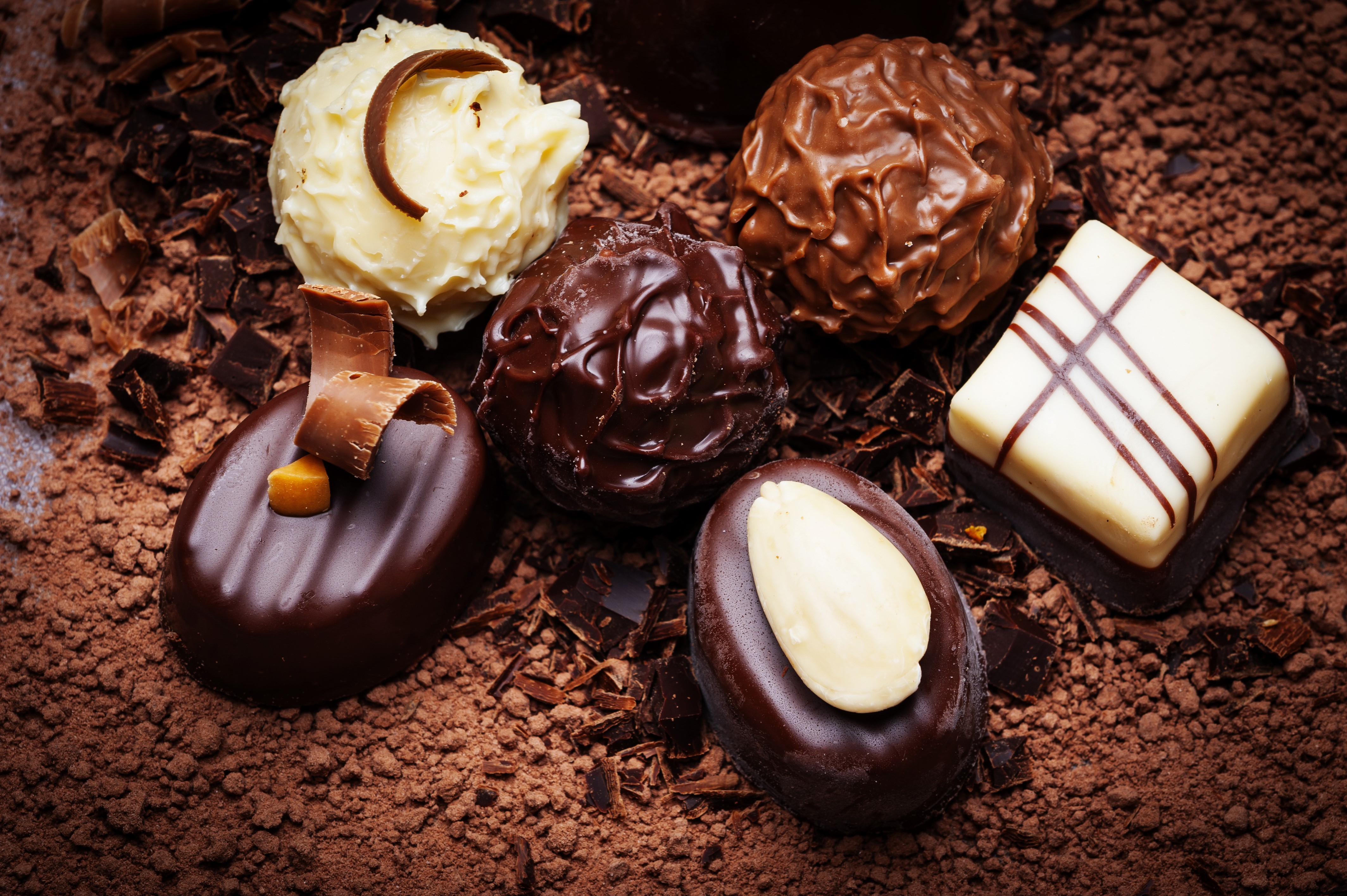 Assortment of Chocolates and Candies HD Wallpaper
